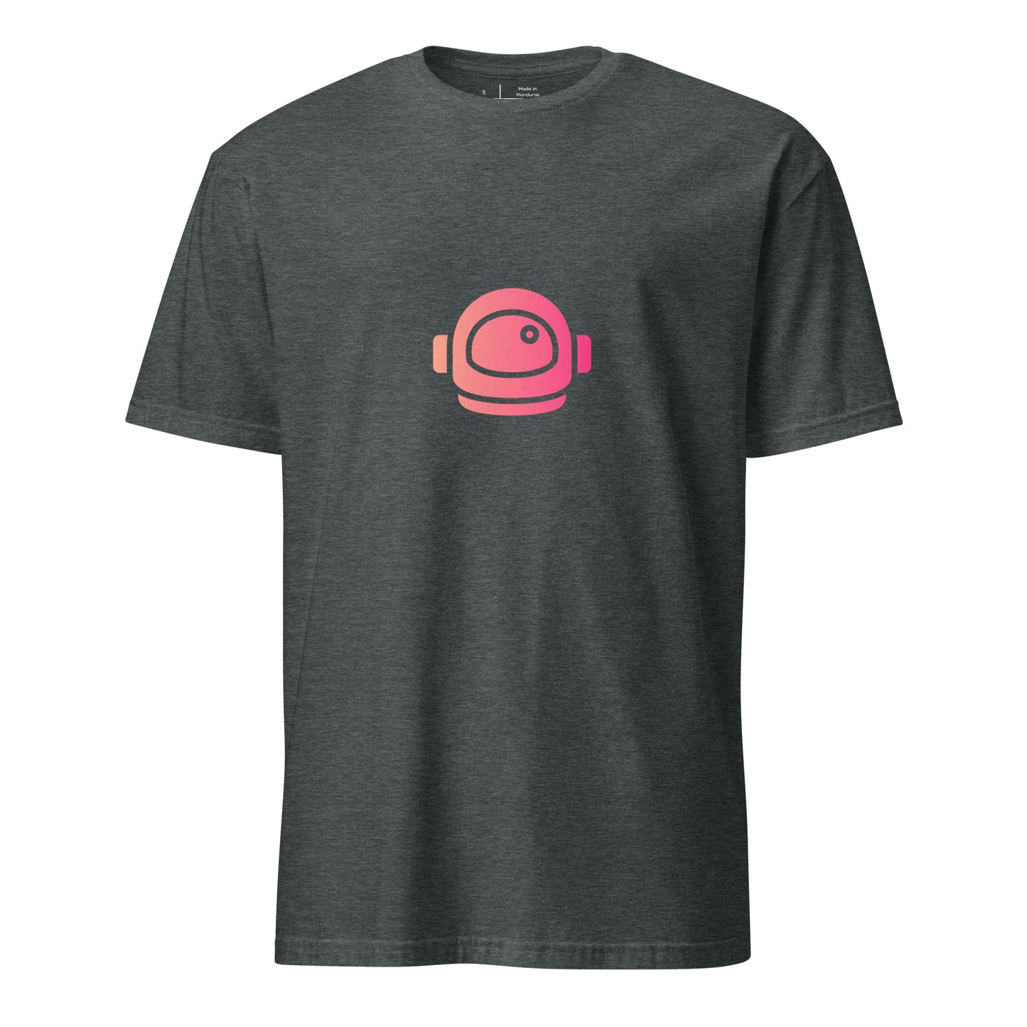 Space Helmet - Retro Explorer Edition - Short-Sleeve Unisex T-Shirt - Graphic Tee - Dark Heather - Front