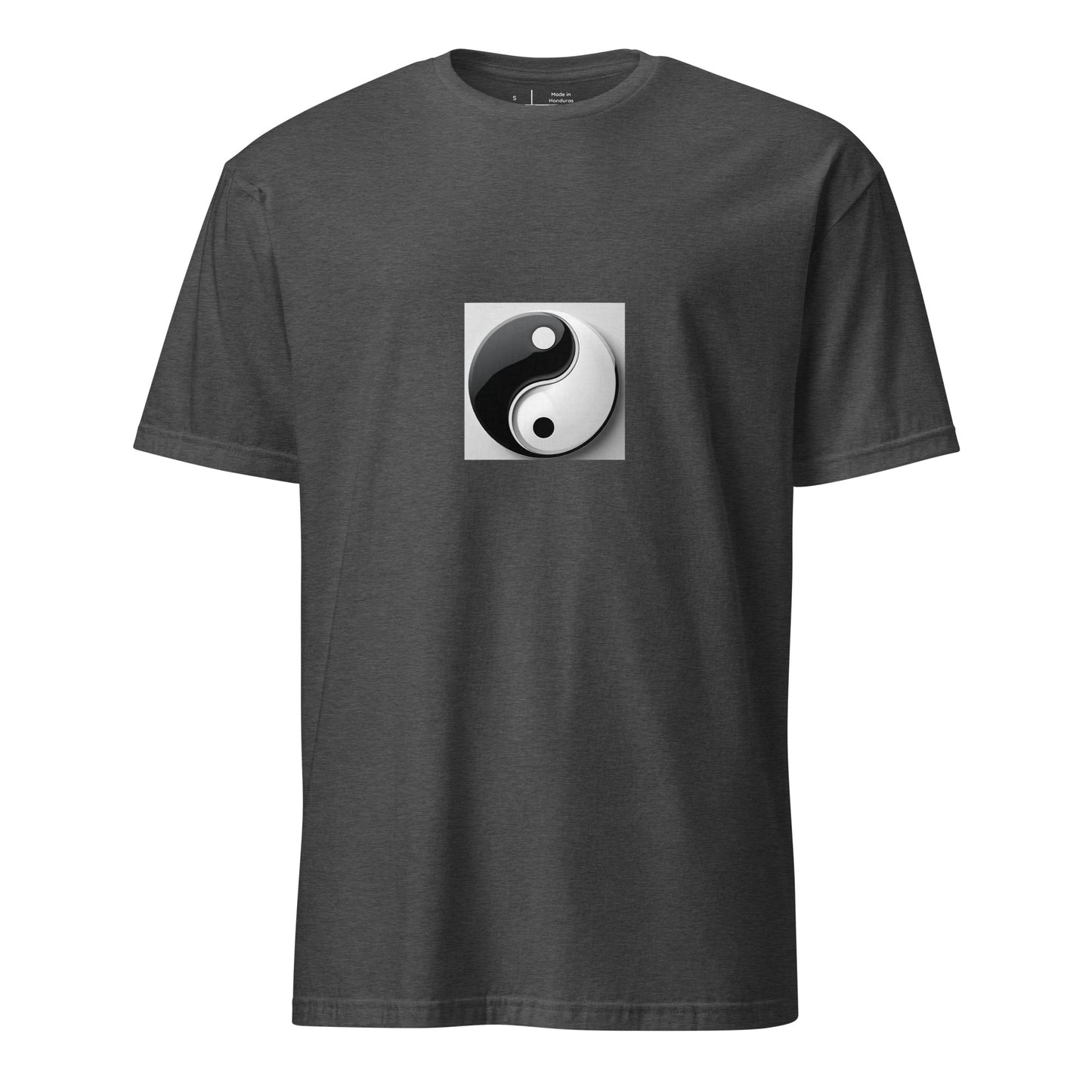 Yinyang - Iconic Taoist Symbol - Short-Sleeve Unisex T-Shirt - Graphic Tee - Dark Heather Grey - Front