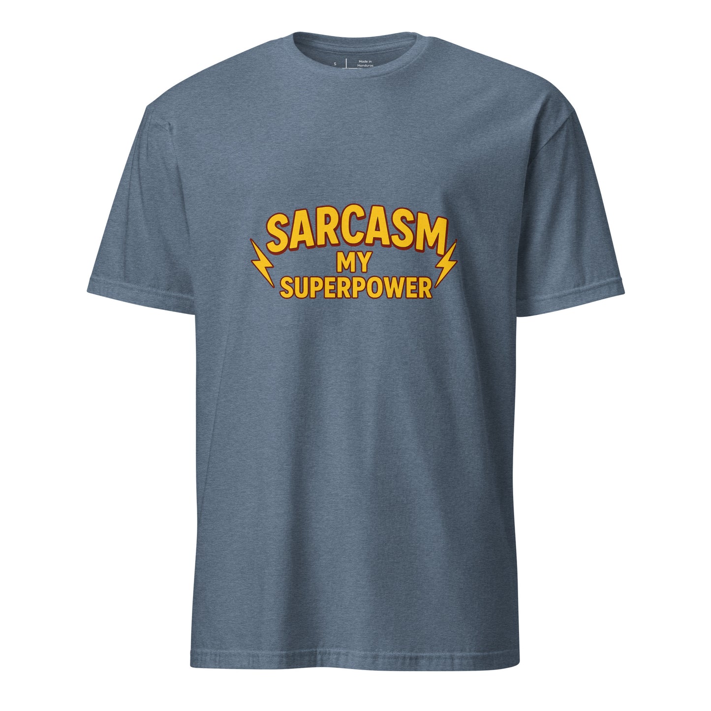 Sarcasm Is My Superpower - Whitty Humour - Short-Sleeve Unisex T-Shirt - Graphic Tee - Heather Indigo - Front