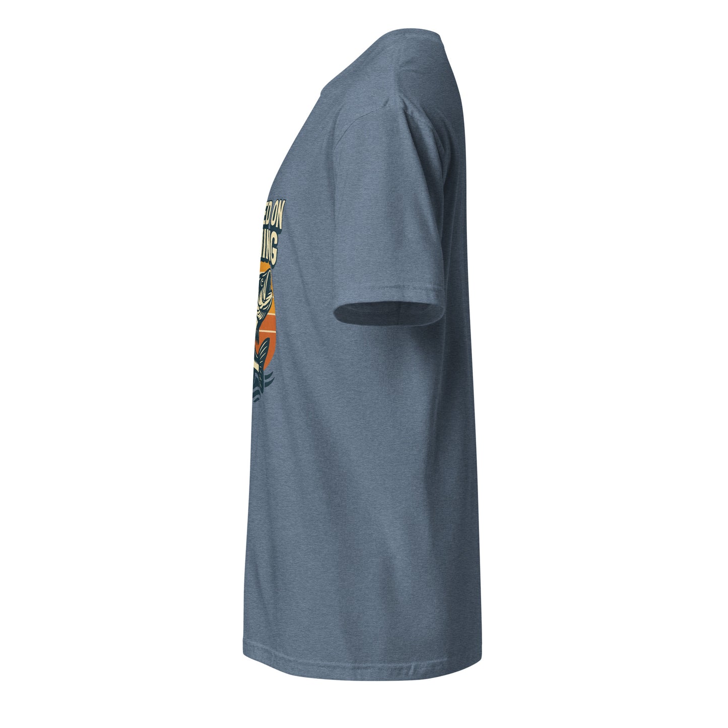 Hooked On Fishing - Hobbyist - Short-Sleeve Unisex T-Shirt - Graphic Tee - Heather Indigo - Left side