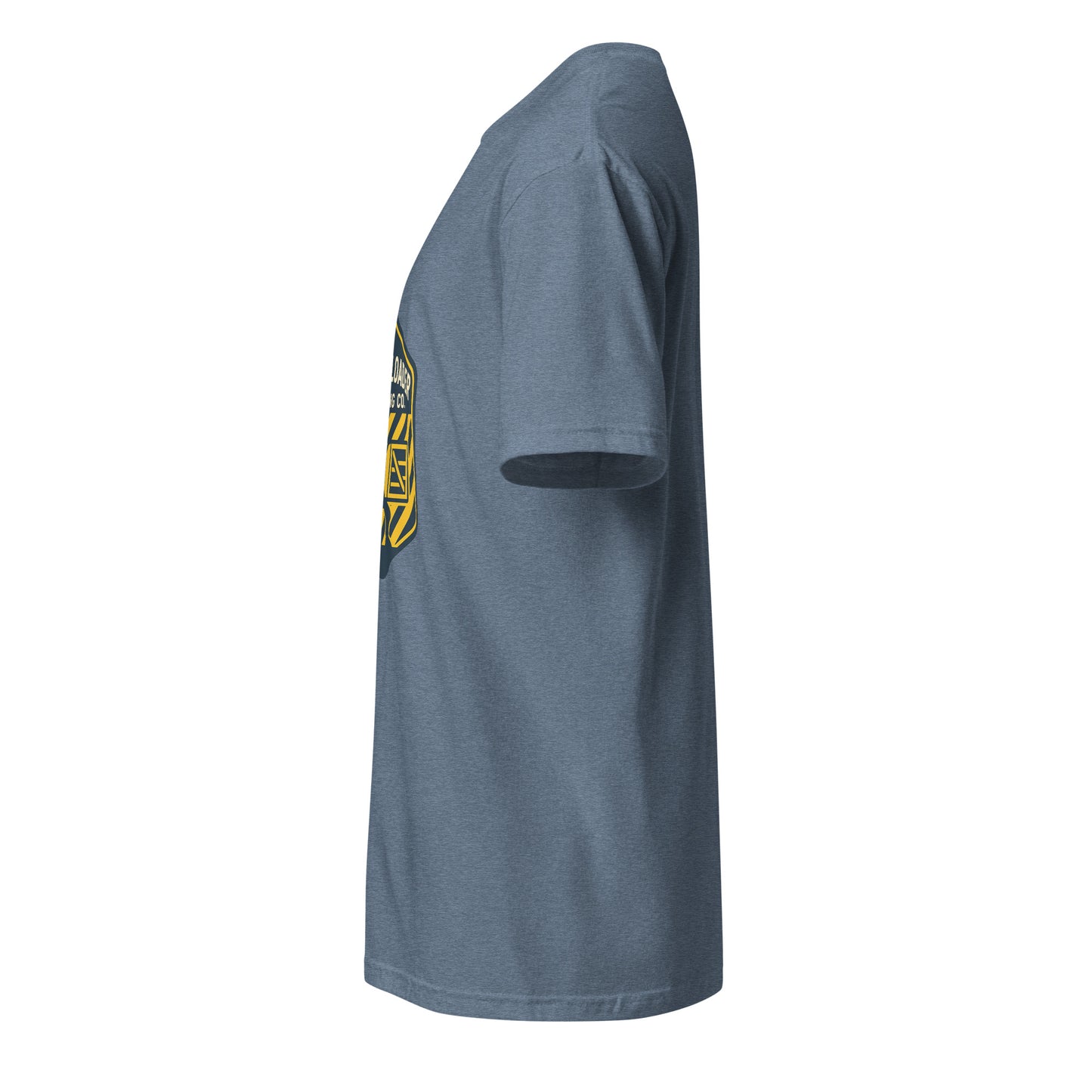 Power Loading.co - Sci-fi Nostalgia - Short-Sleeve Unisex T-Shirt - Graphic Tee - Heather Indigo - Left side