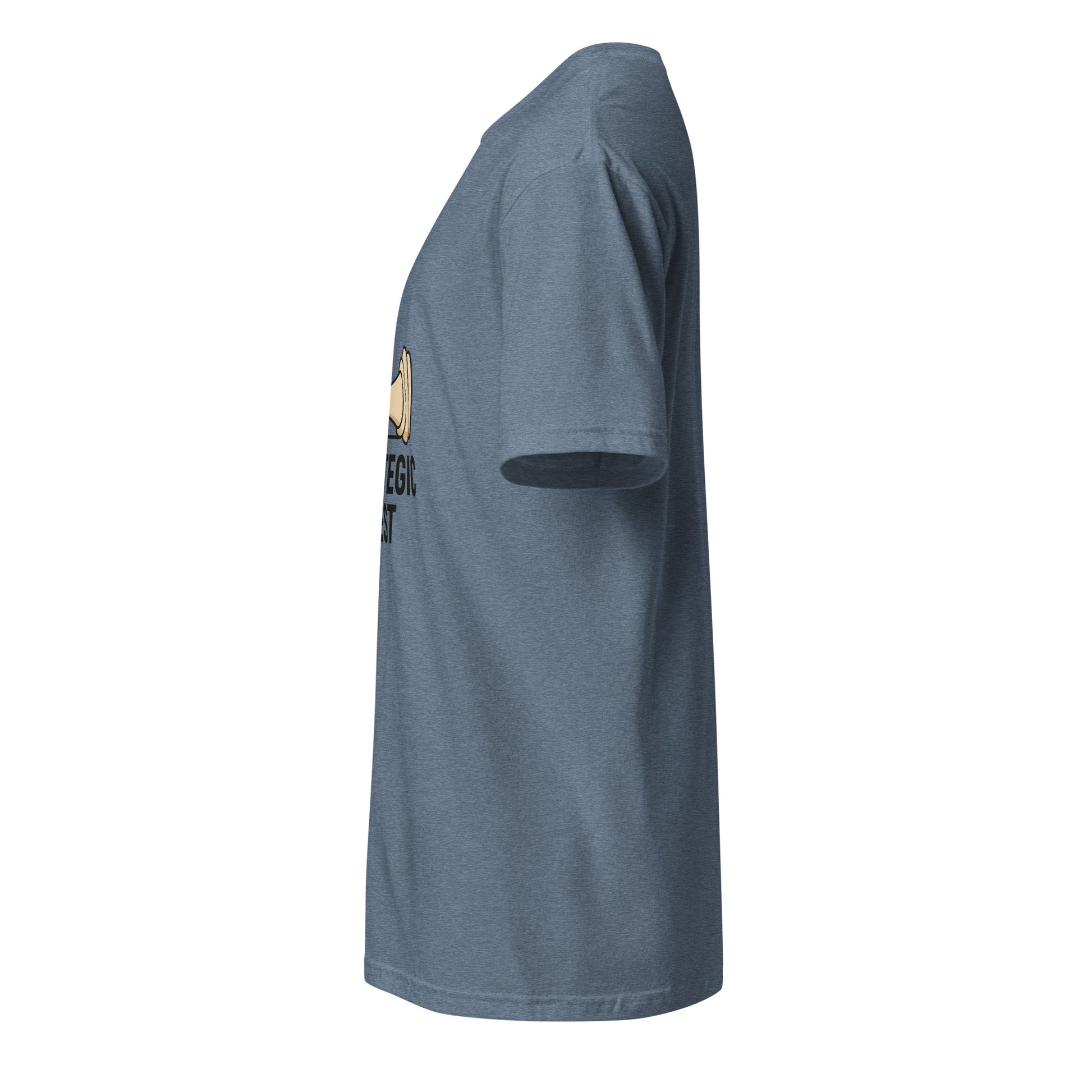 Strategic Rest – The Smart Way To Recharge - Short-Sleeve Unisex T-Shirt - Graphic Tee - Heather Indigo - Left side