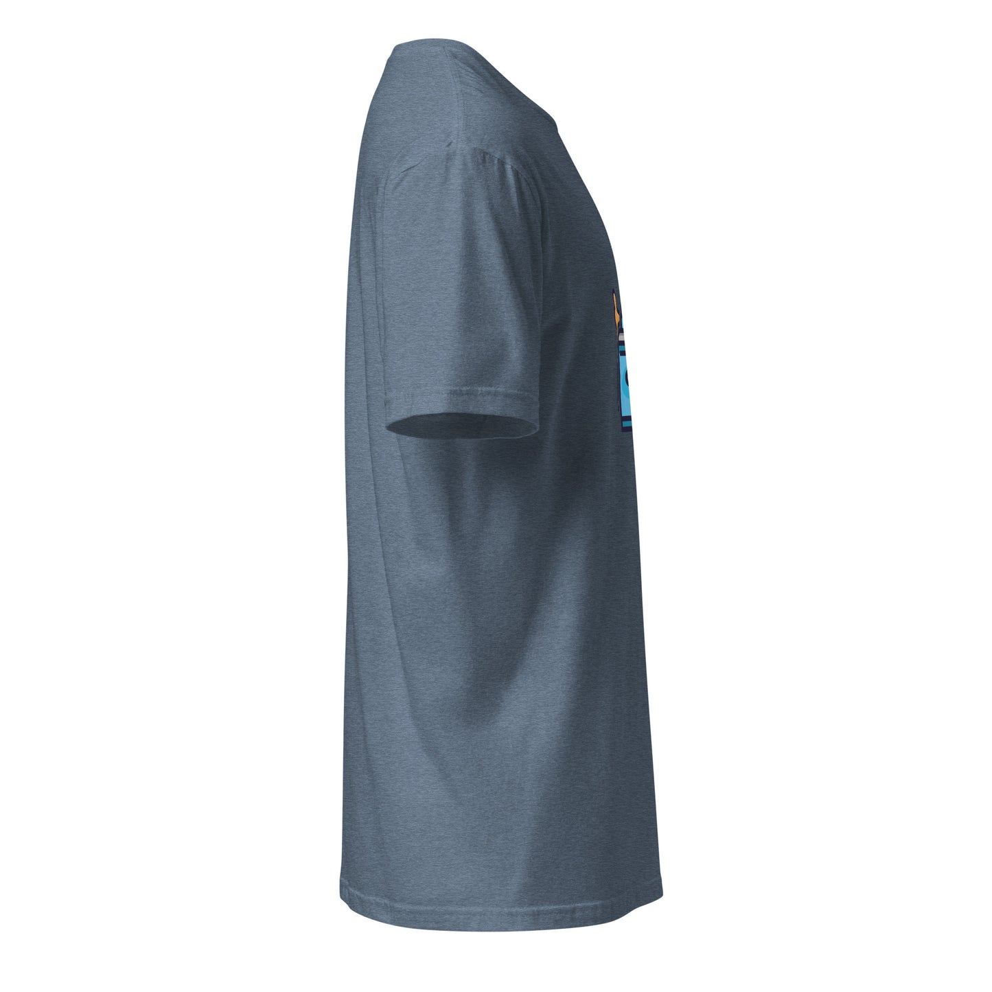 Tag Can - Graffiti Hand Style Tribute - Short-Sleeve Unisex T-Shirt - Graphic Tee - Heather Indigo - Right side