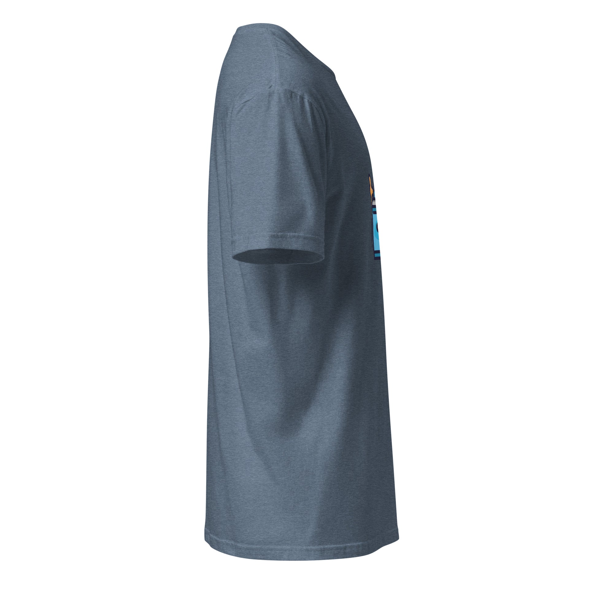 Tag Can - Graffiti Hand Style Tribute - Short-Sleeve Unisex T-Shirt - Graphic Tee - Heather Indigo - Right side