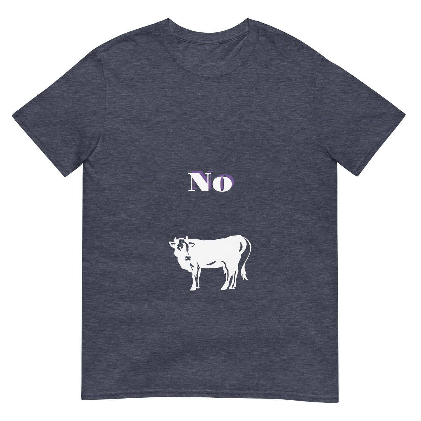 No Bull - Bold (and cheeky) Statement - Short-Sleeve Unisex T-Shirt - Graphic Tee - Heather Navy - Front