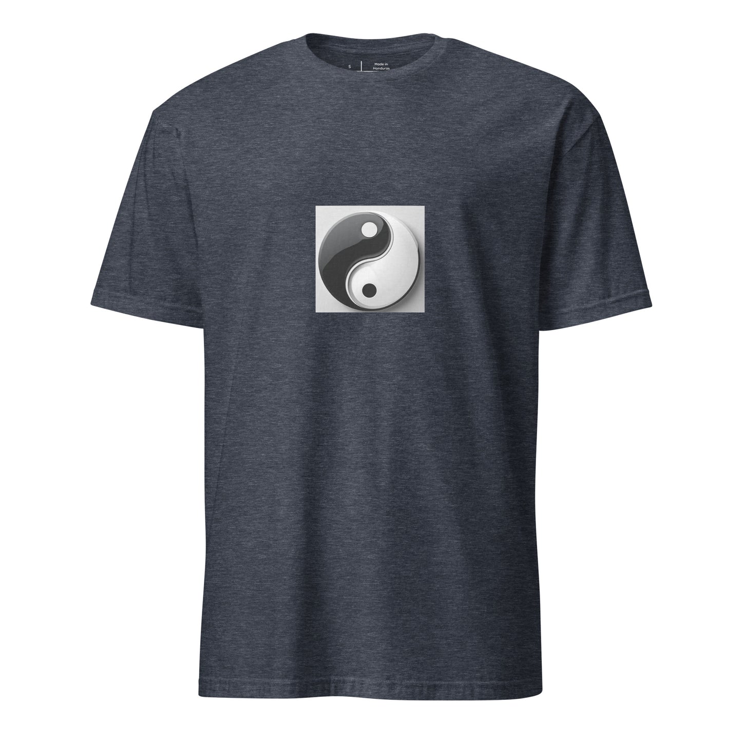 Yinyang - Iconic Taoist Symbol - Short-Sleeve Unisex T-Shirt - Graphic Tee - Heather Navy - Front