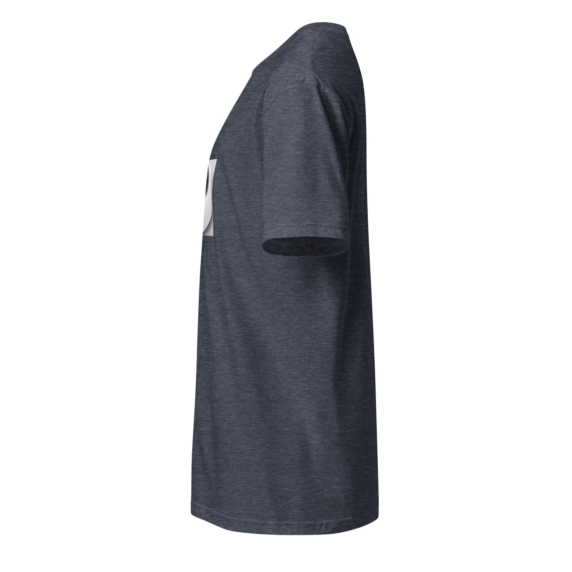 Yinyang - Iconic Taoist Symbol - Short-Sleeve Unisex T-Shirt - Graphic Tee - Heather Navy - Left side