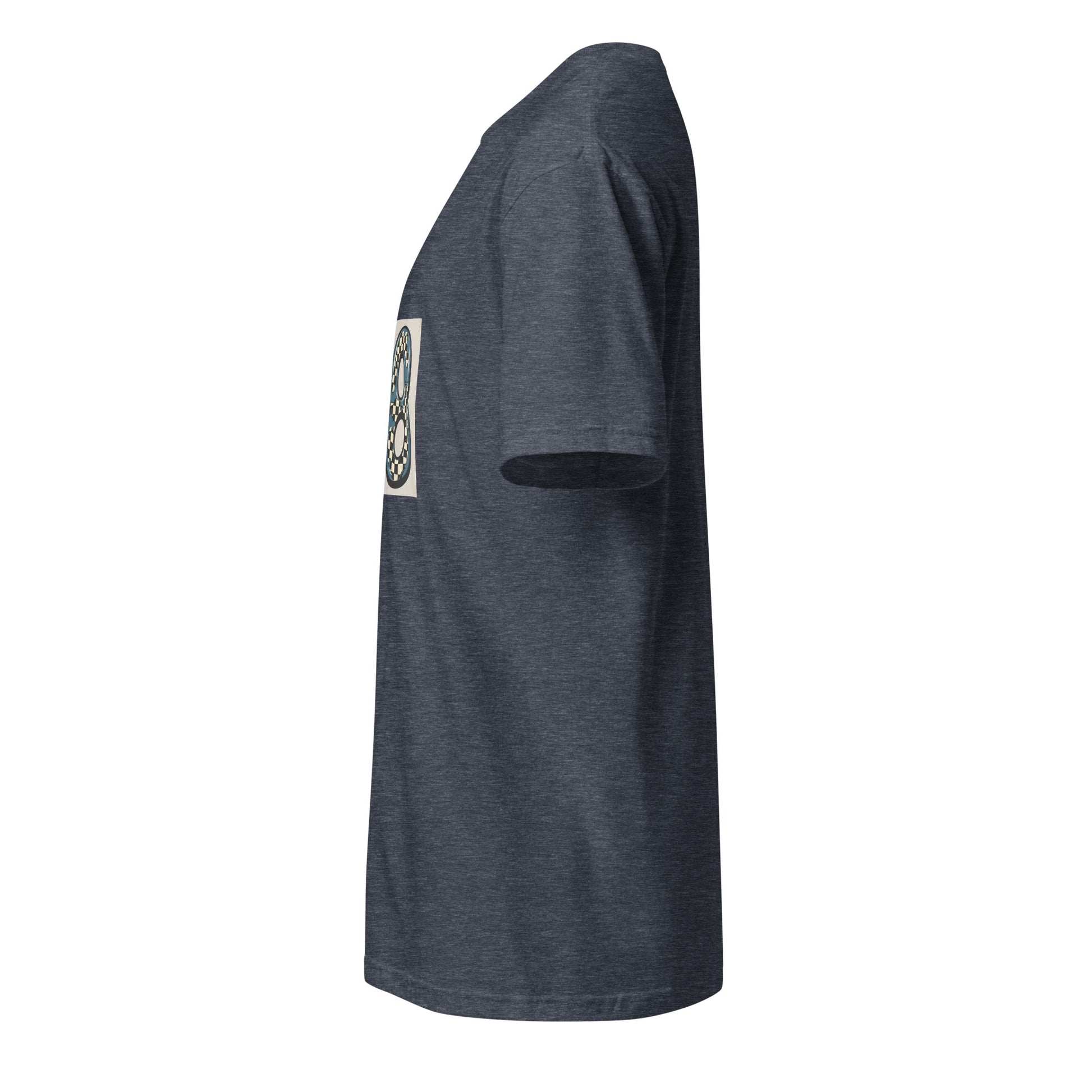 68 - Carefree Vibes - Short-Sleeve Unisex T-Shirt - Graphic Tee - Heather Navy - Left side
