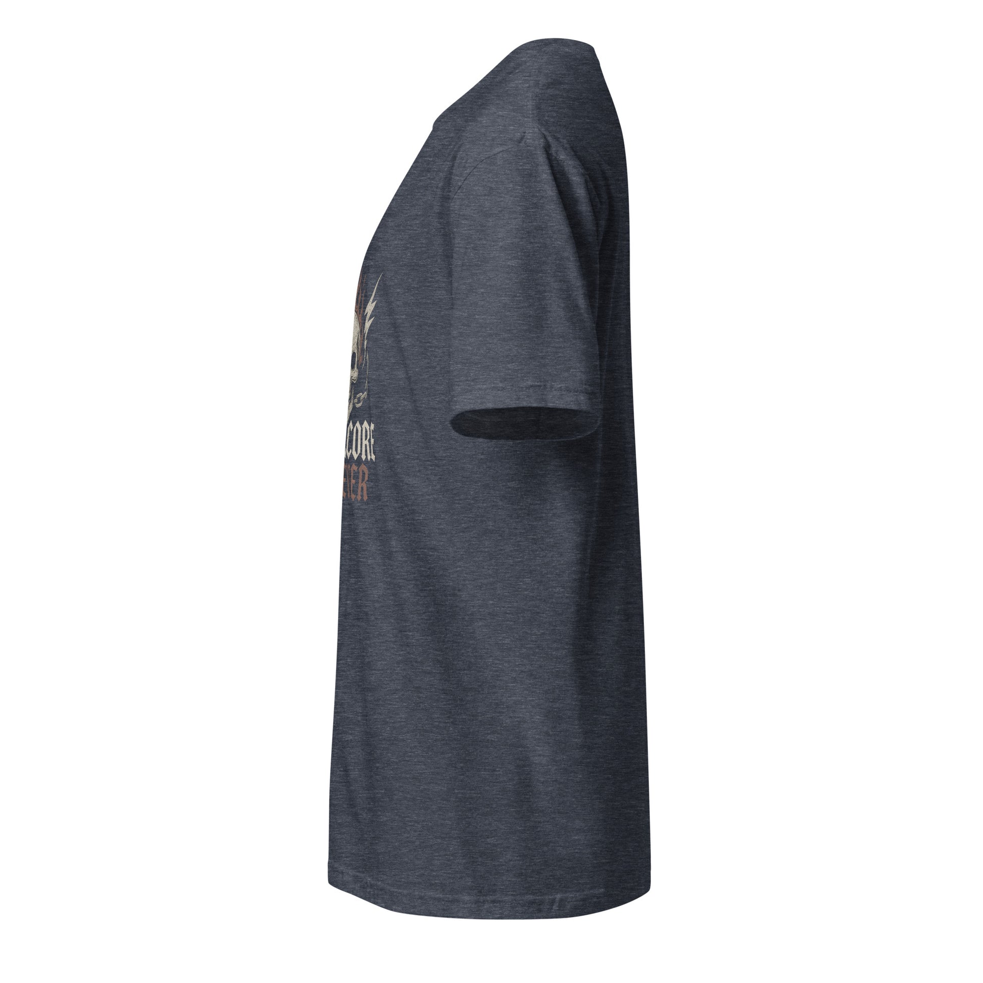 Metal Core Forever – Heavy Metal - Short-Sleeve Unisex T-Shirt - Graphic Tee - Heather Indigo - Left side
