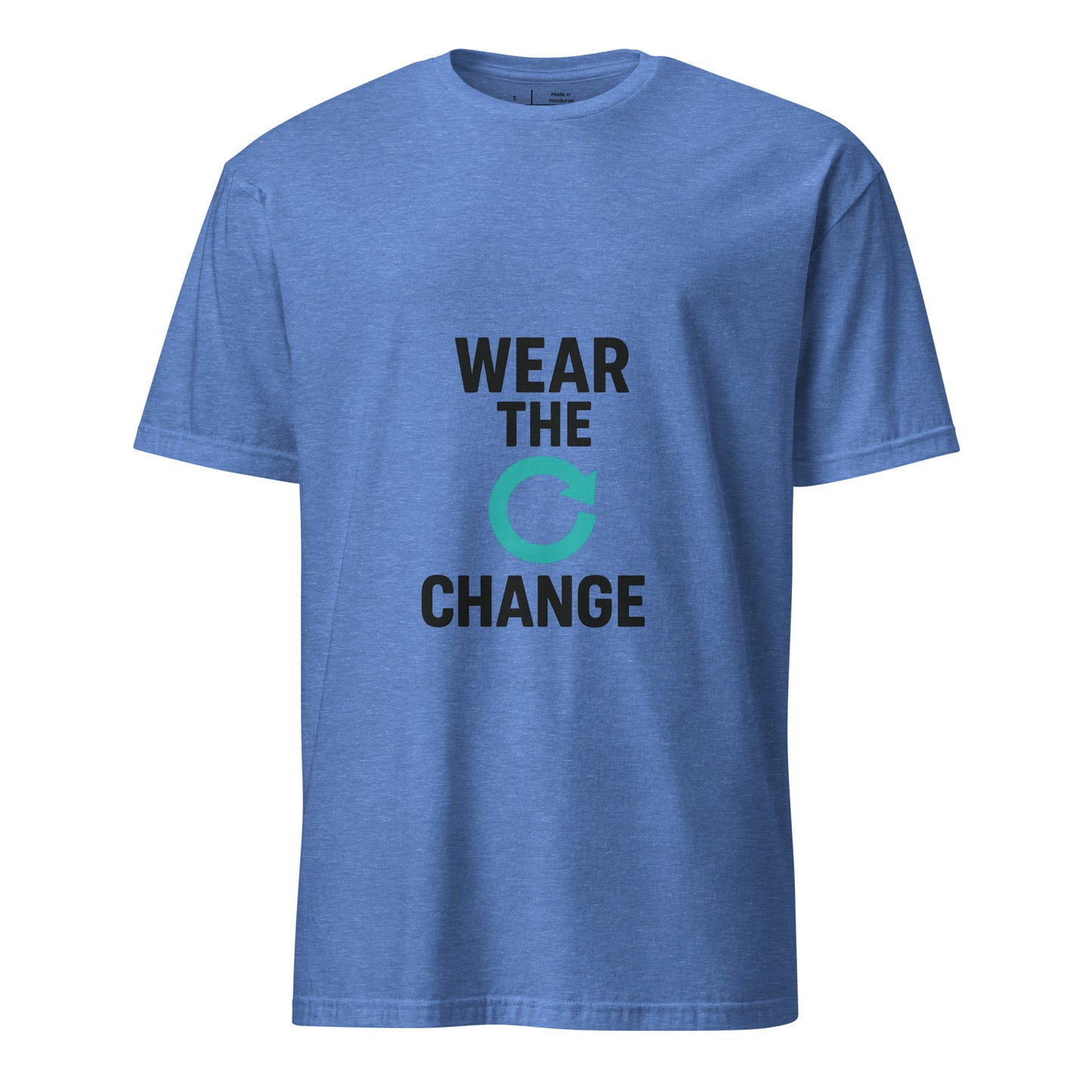 Wear The Change - Conscious Style - Short-Sleeve Unisex T-Shirt - Graphic Tee - Heather Royal - Front