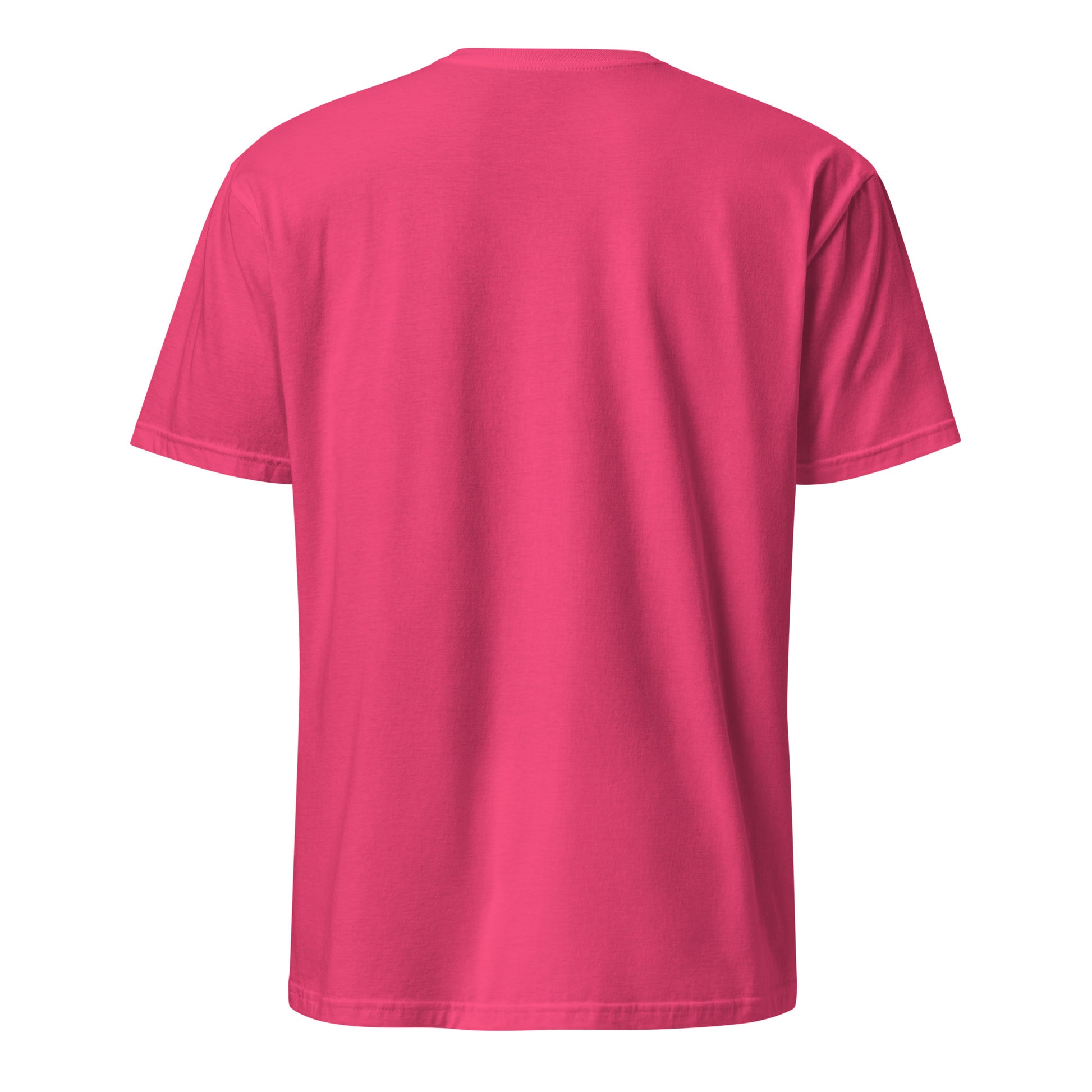 "Eat. Sleep. Game. Repeat." Retro Gamer - Short-Sleeve Unisex T-Shirt - Graphic Tee - Heliconia - Back