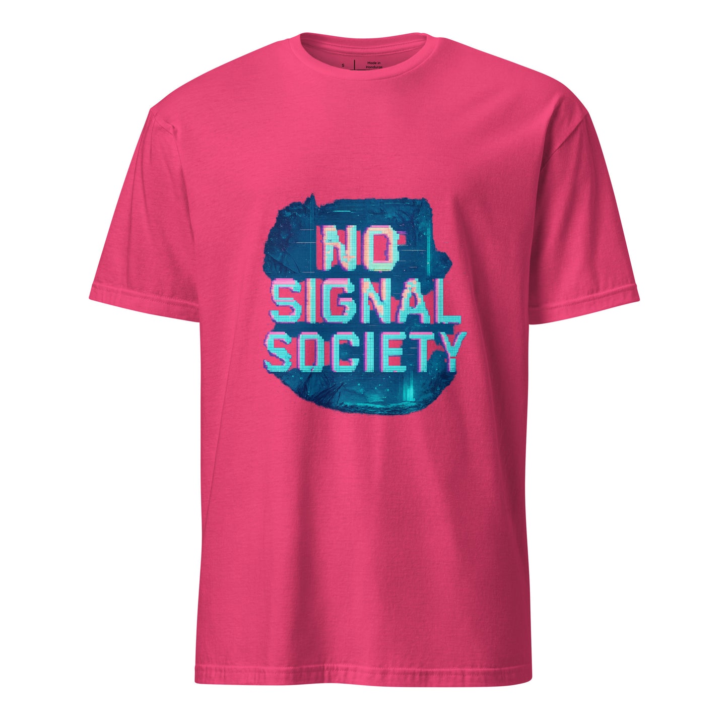 No Signal Society - Digital Detox - Short-Sleeve Unisex T-Shirt - Graphic Tee - Heliconia - Front