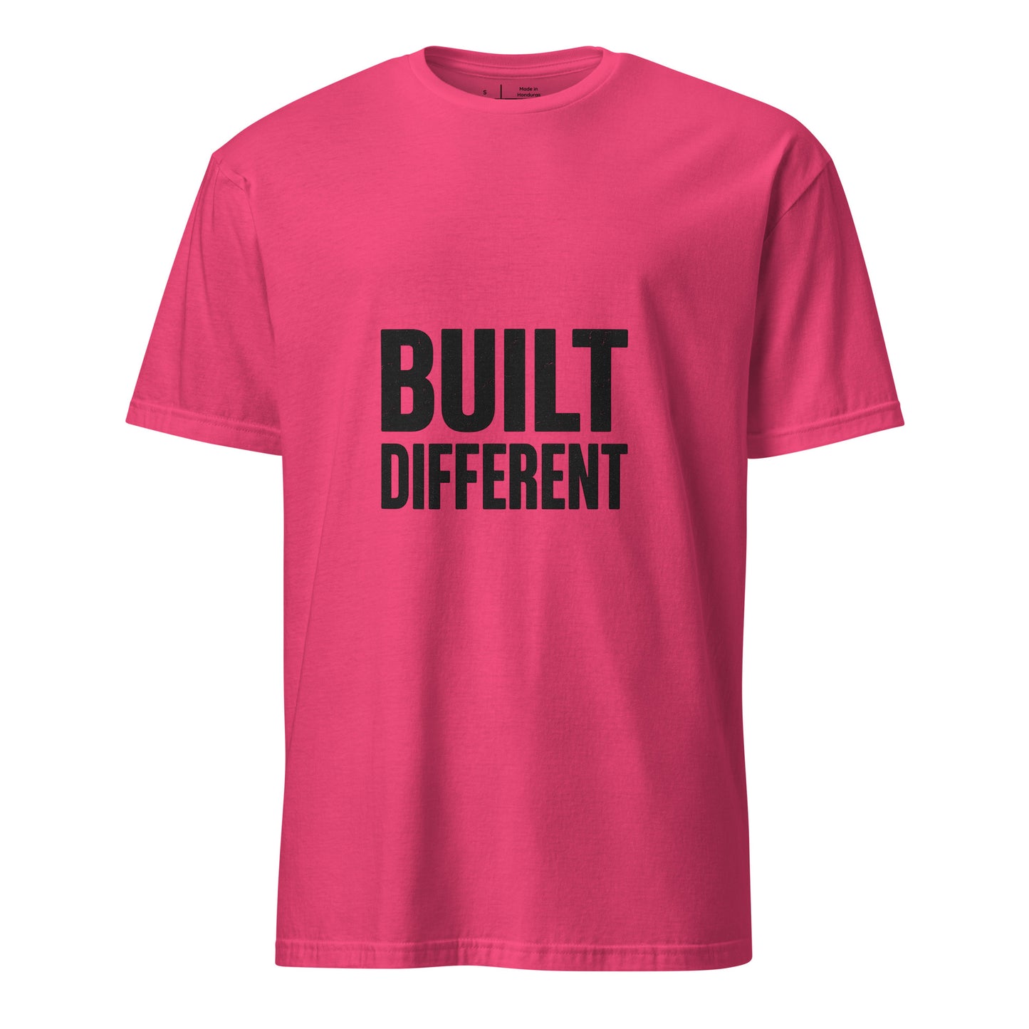 Built Different - Standout Statement - Short-Sleeve T-Shirt - Graphic Tee - Heliconia - Front