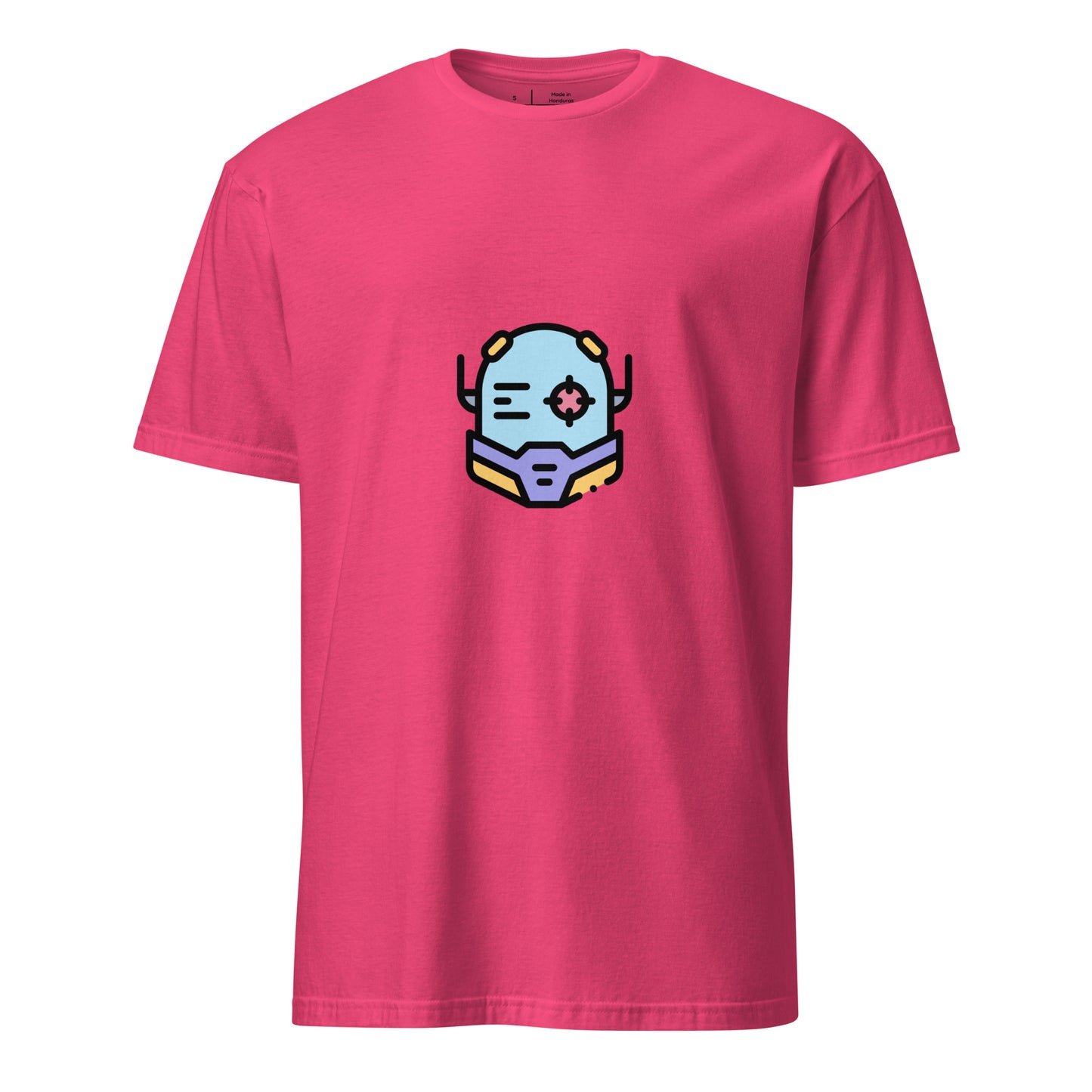Cyber Helmet - Target Acquired - Short-Sleeve Unisex T-Shirt - Graphic Tee - Heliconia - Front
