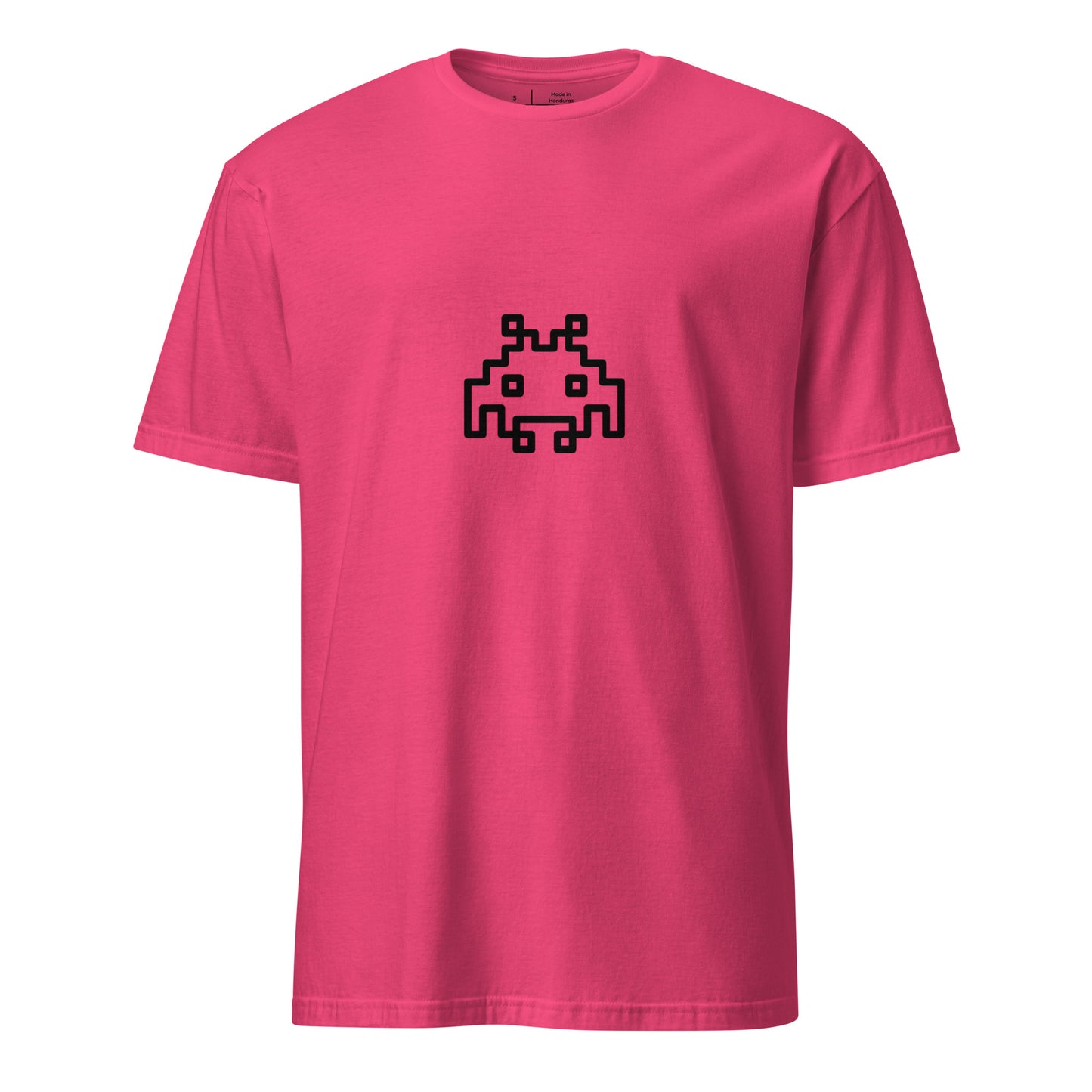 Space Invader - Retro Pixel Classic - Short-Sleeve Unisex T-Shirt - Graphic Tee - Heliconia - Front