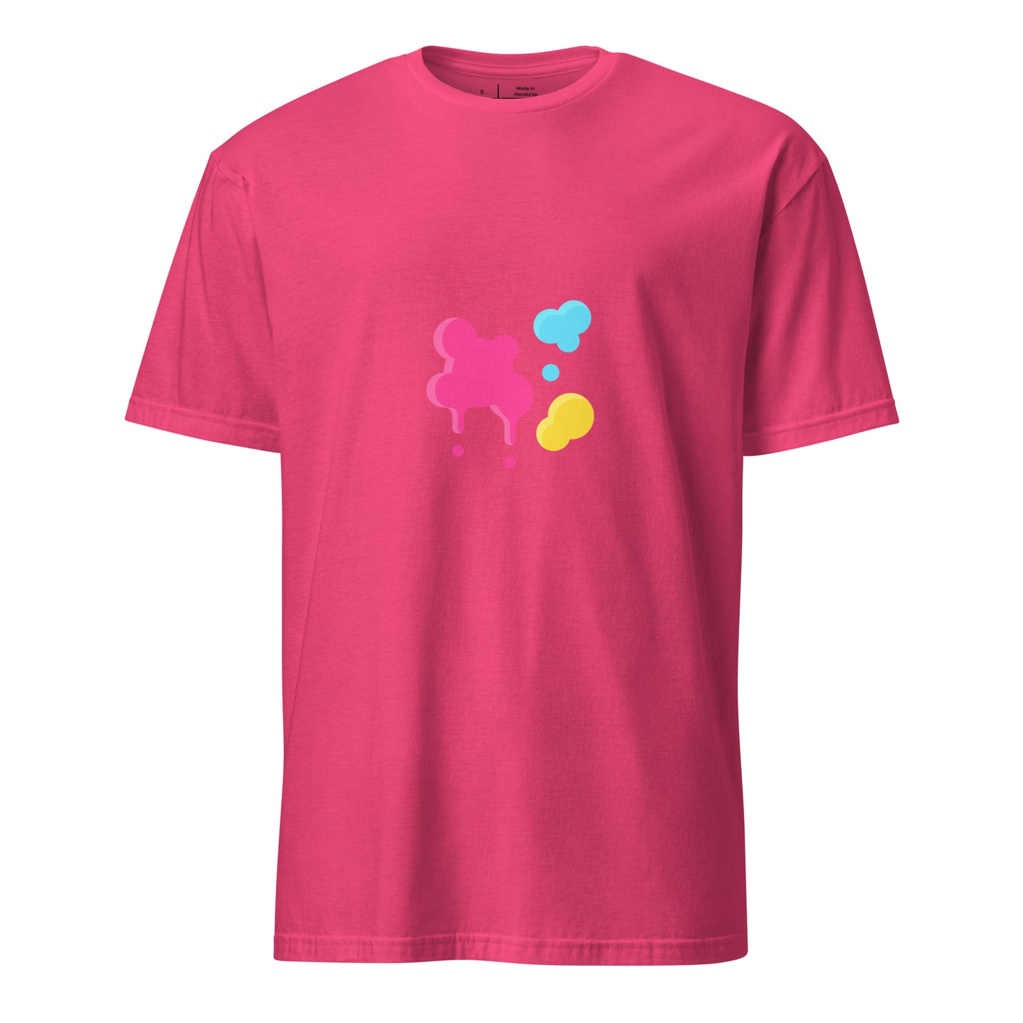 Splat - Urban Paint Splash - Short-Sleeve Unisex T-Shirt - Graphic Tee - Heliconia - Front