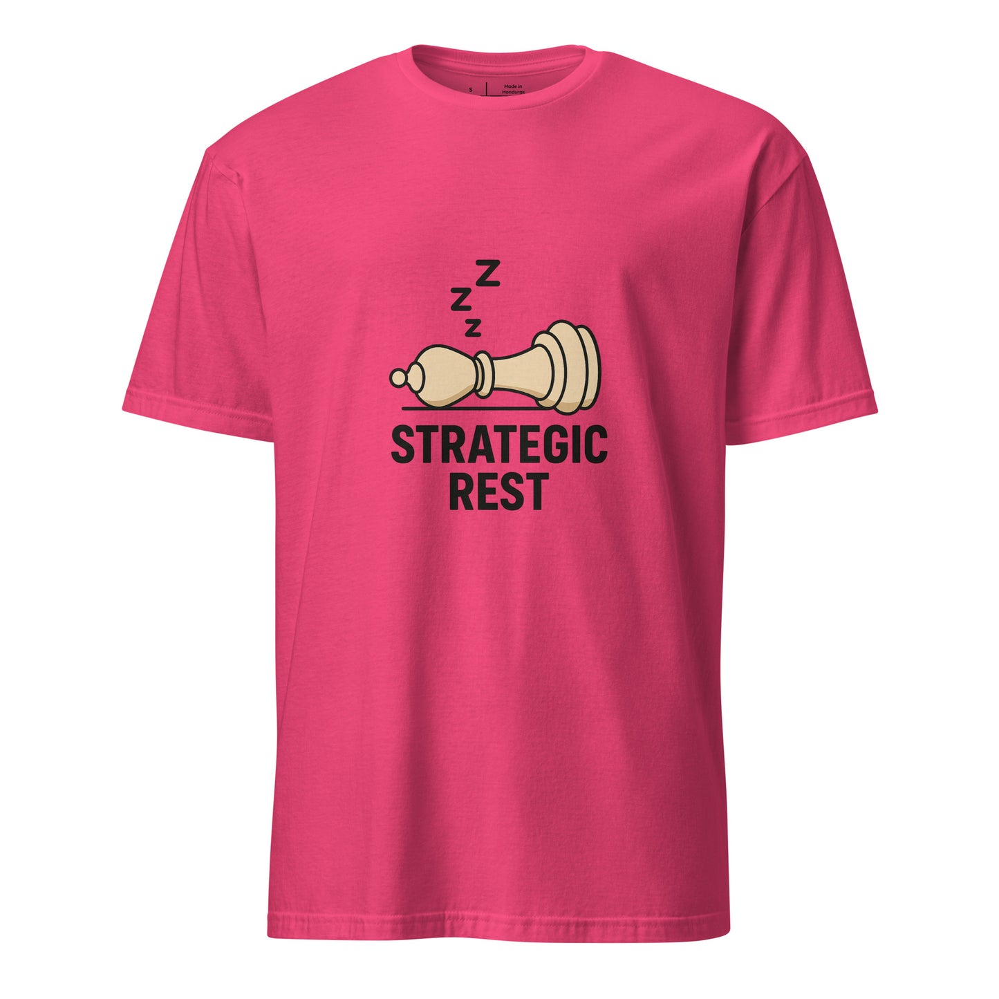 Strategic Rest – The Smart Way To Recharge - Short-Sleeve Unisex T-Shirt - Graphic Tee - Heliconia - Front