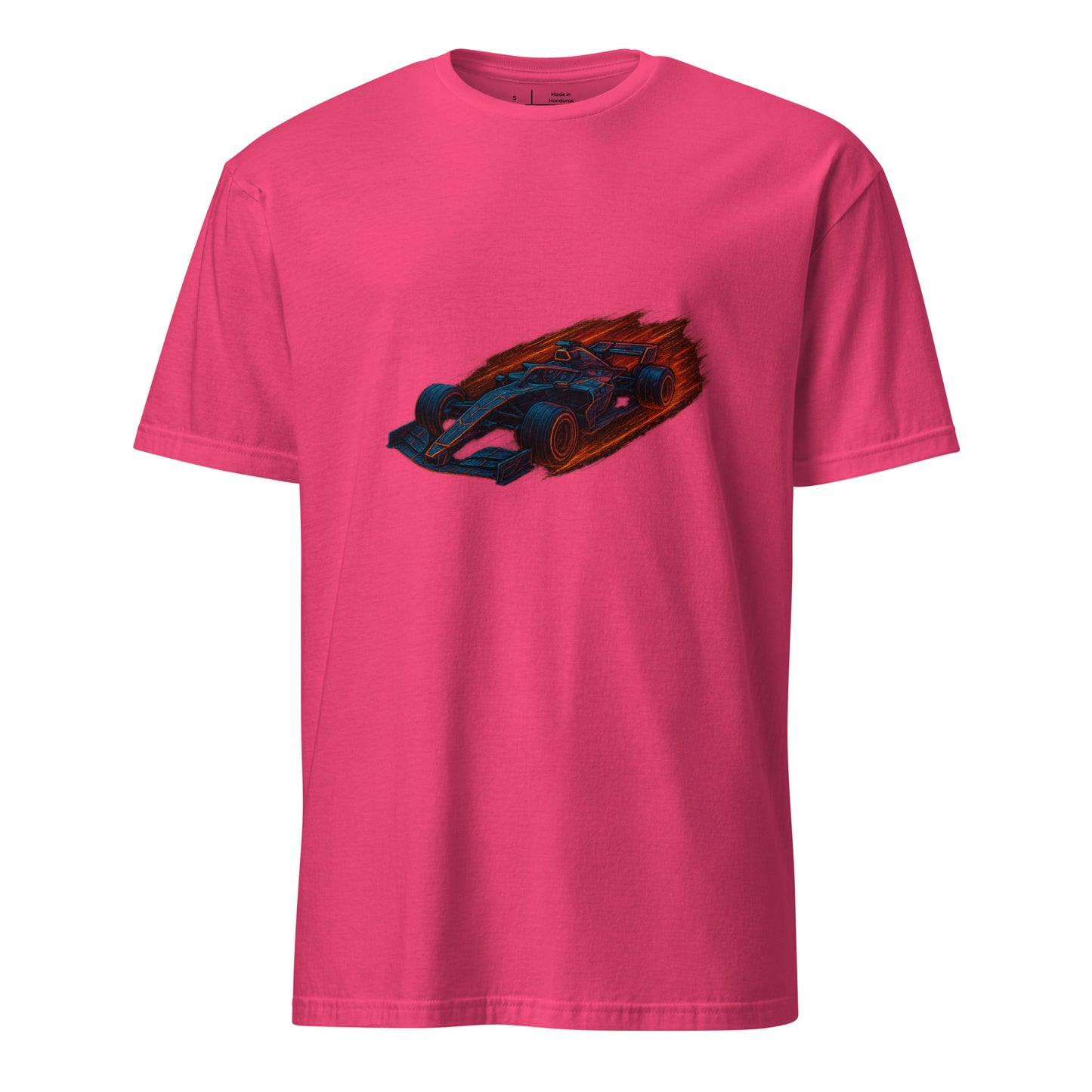 Cyber Formula Racer – The Future Of Speed - Short-Sleeve Unisex T-Shirt - Graphic Tee - Heliconia - Front 