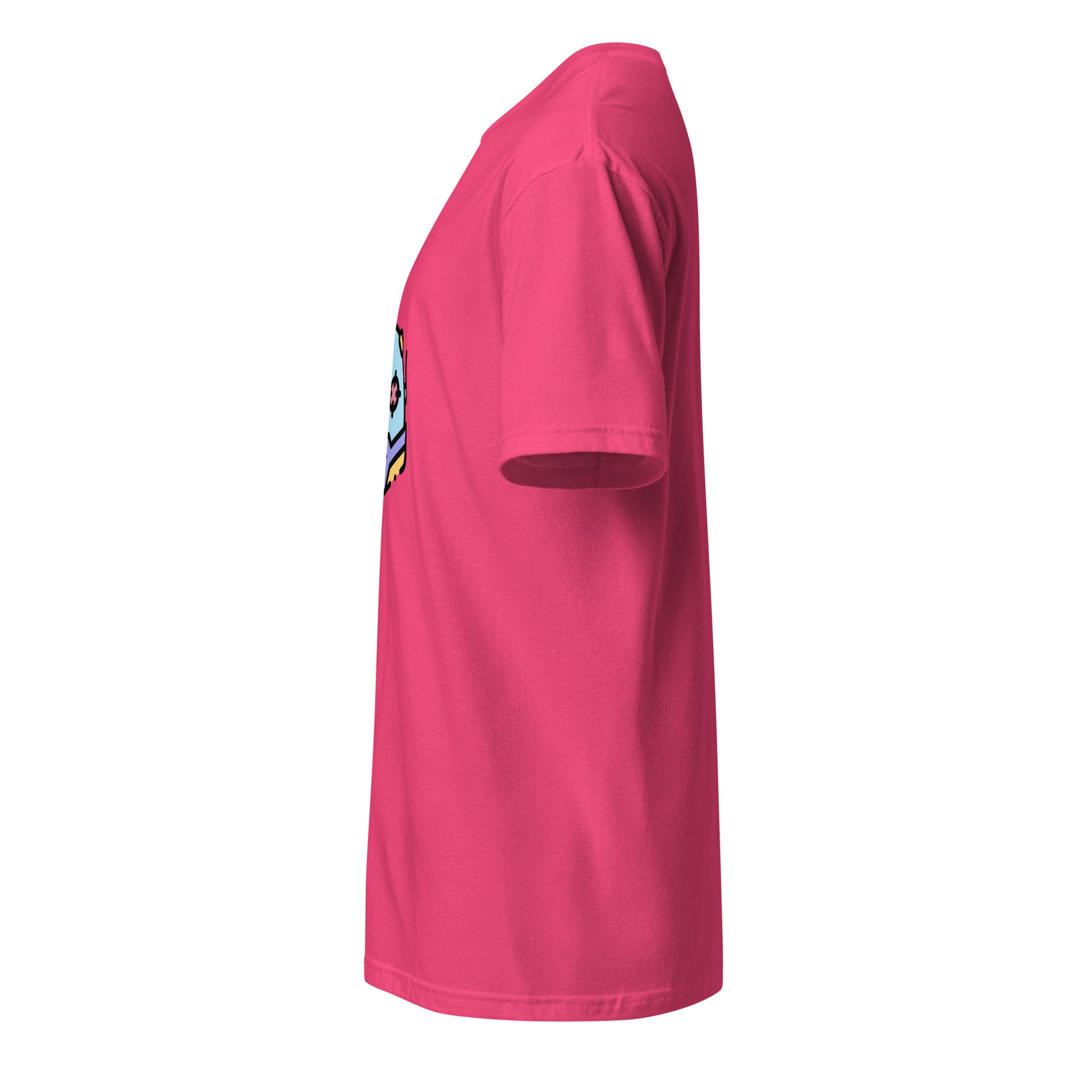 Cyber Helmet - Target Acquired - Short-Sleeve Unisex T-Shirt - Graphic Tee - Heliconia - Left side
