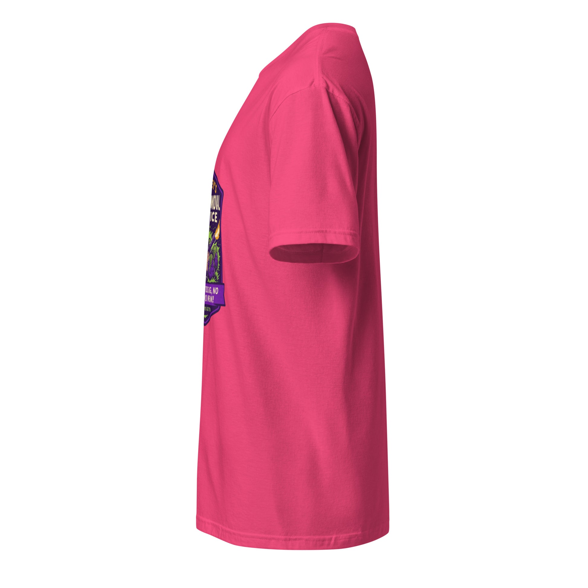 Ripley’s Bug Removal Service – Xenomorph Exterminator - Short-Sleeve Unisex T-Shirt - Graphic Tee - Heliconia - Left side