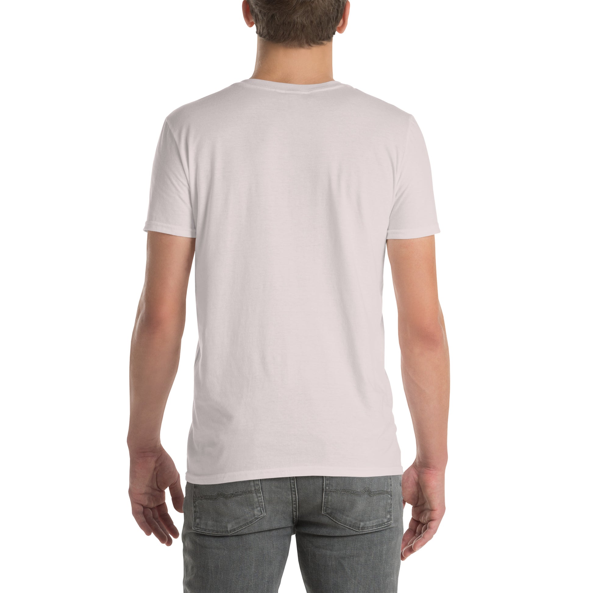 Never Trust An Atom - Science Joke - Short-Sleeve Unisex T-Shirt - Graphic Tee - Ice Grey - Back
