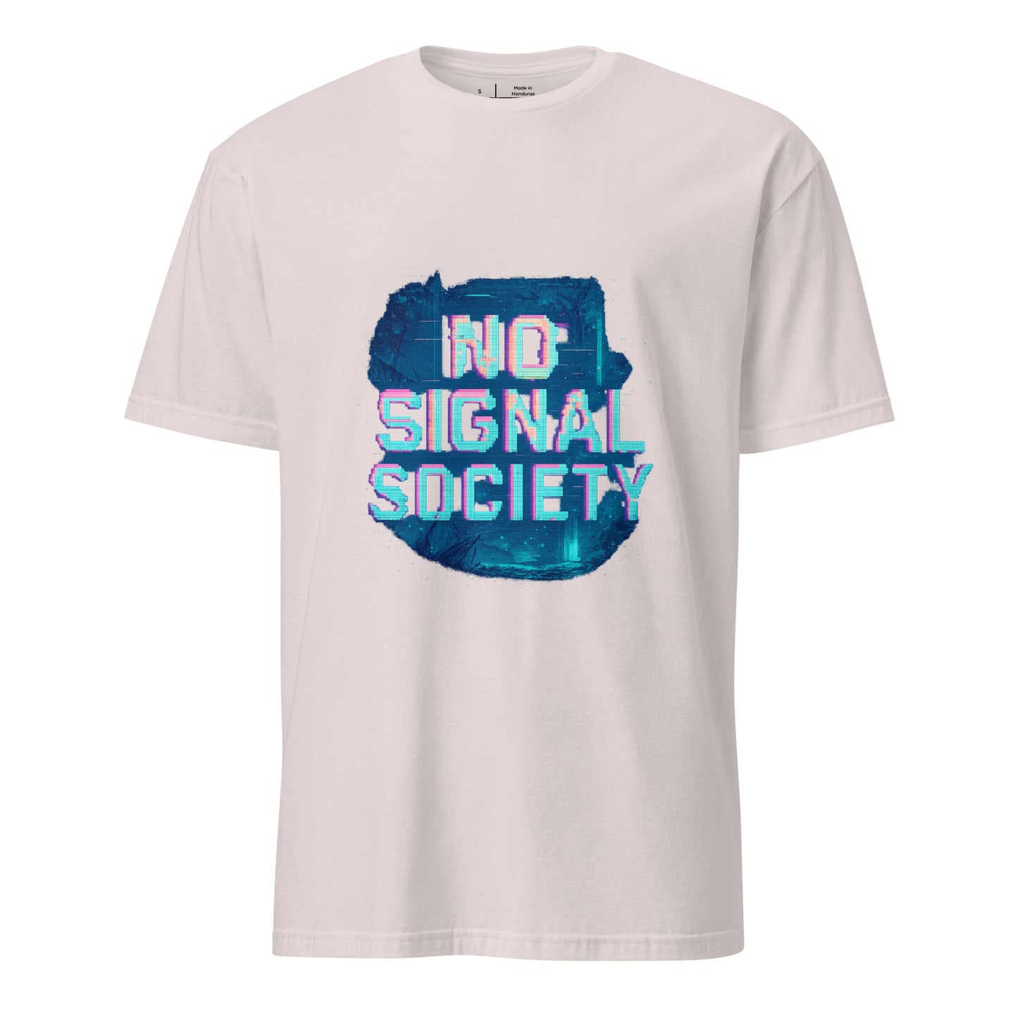 No Signal Society - Digital Detox - Short-Sleeve Unisex T-Shirt - Graphic Tee - Ice Grey - Front