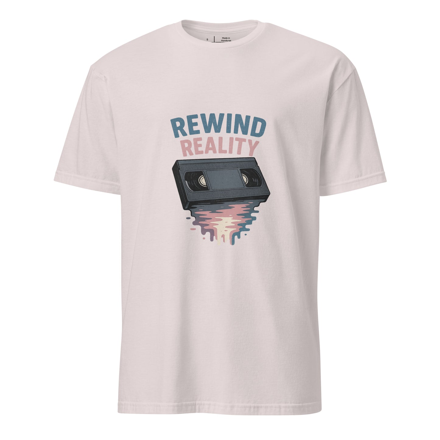 Rewind Reality - Retro Escape - Short-Sleeve T-Shirt - Graphic Tee - Ice Grey - Front