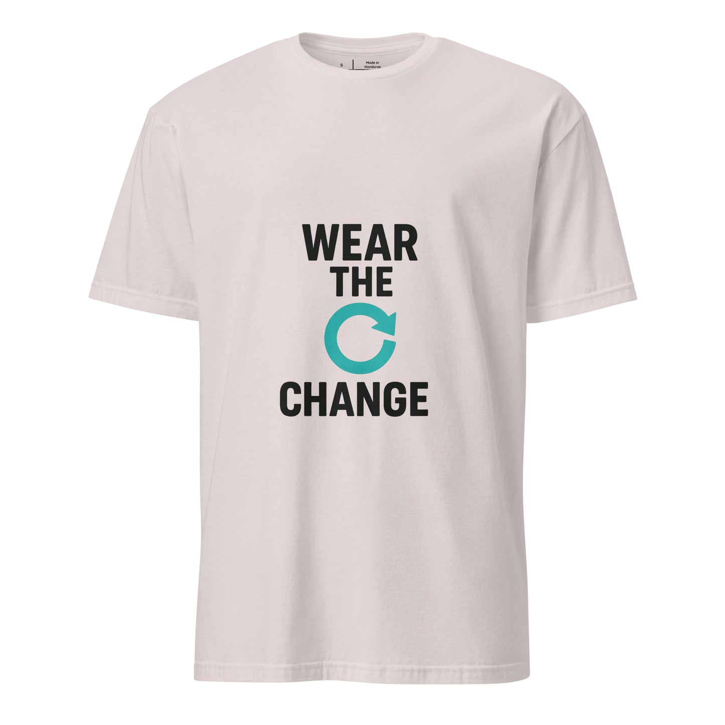 Wear The Change - Conscious Style - Short-Sleeve Unisex T-Shirt - Graphic Tee - Ice Grey - Front