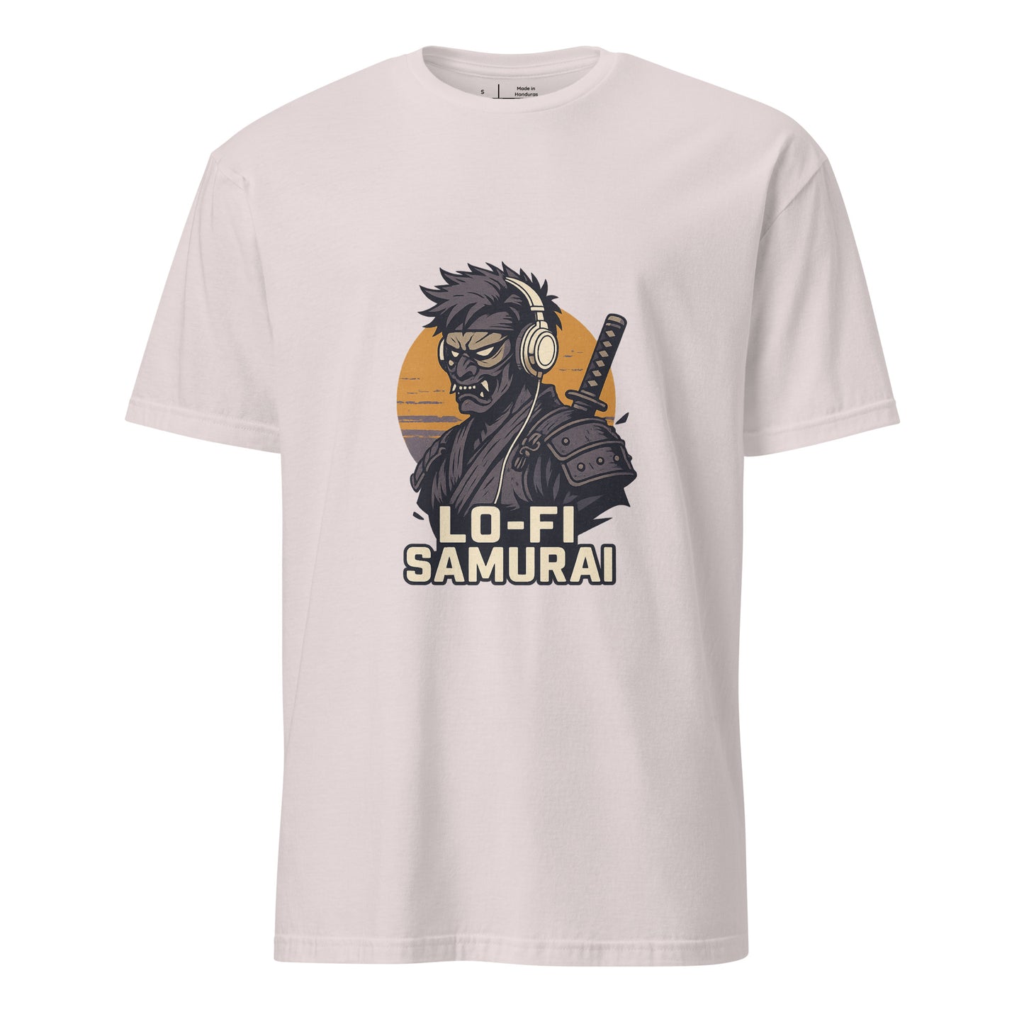 Lo-Fi Samurai - Modern-Day Ronin - Short-Sleeve Unisex T-Shirt - Graphic Tee - Ice Grey - Front