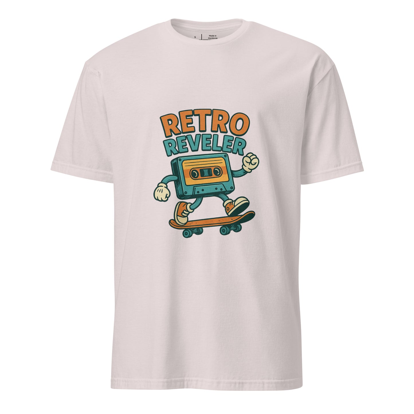 Retro Reveler - Nostalgic Nod - Short-Sleeve Unisex T-Shirt - Graphic Tee - Ice Grey - Front