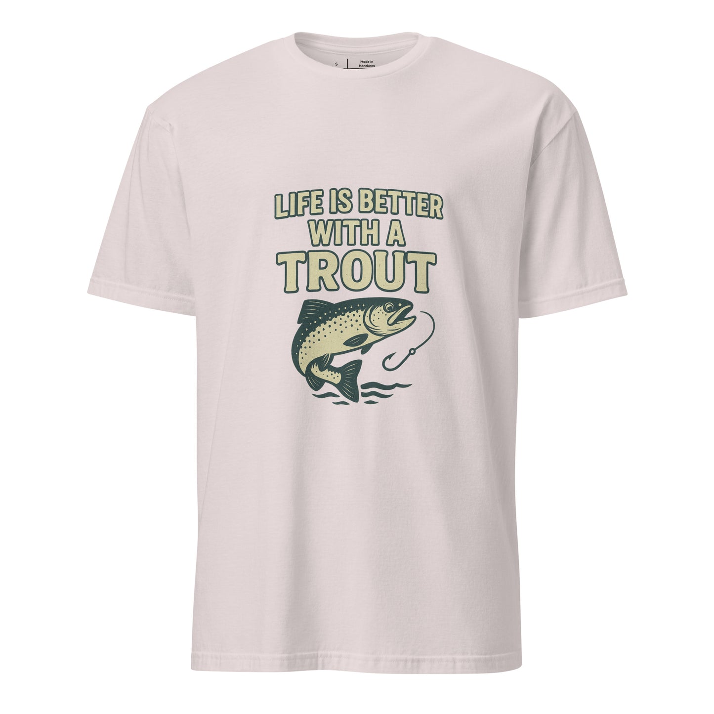 Life Is Better - Fishing Lover's - Short-Sleeve Unisex T-Shirt - Graphic Tee - Ice Grey - Front