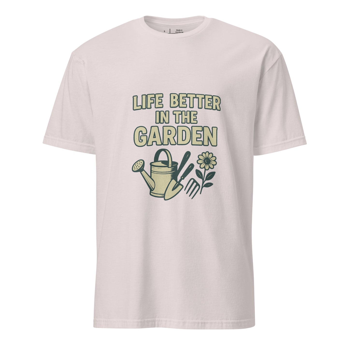 Better In The Garden - Nature Lover - Short-Sleeve Unisex T-Shirt - Graphic Tee - Ice Grey - Front