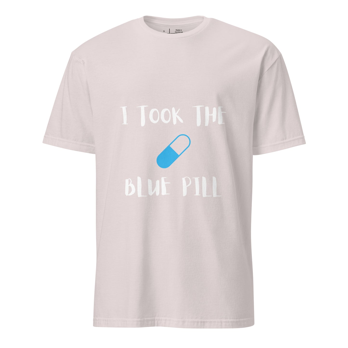 The Blue Pill - Sci-Fi Tribute - Short-Sleeve Unisex T-Shirt - Graphic Tee - Ice Grey - Front