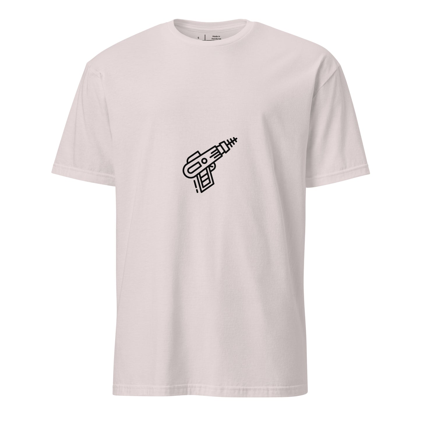 Blasta - Sci-Fi Minimalist Ray Gun - Short-Sleeve Unisex T-Shirt - Graphic Tee - Ice Grey - Front