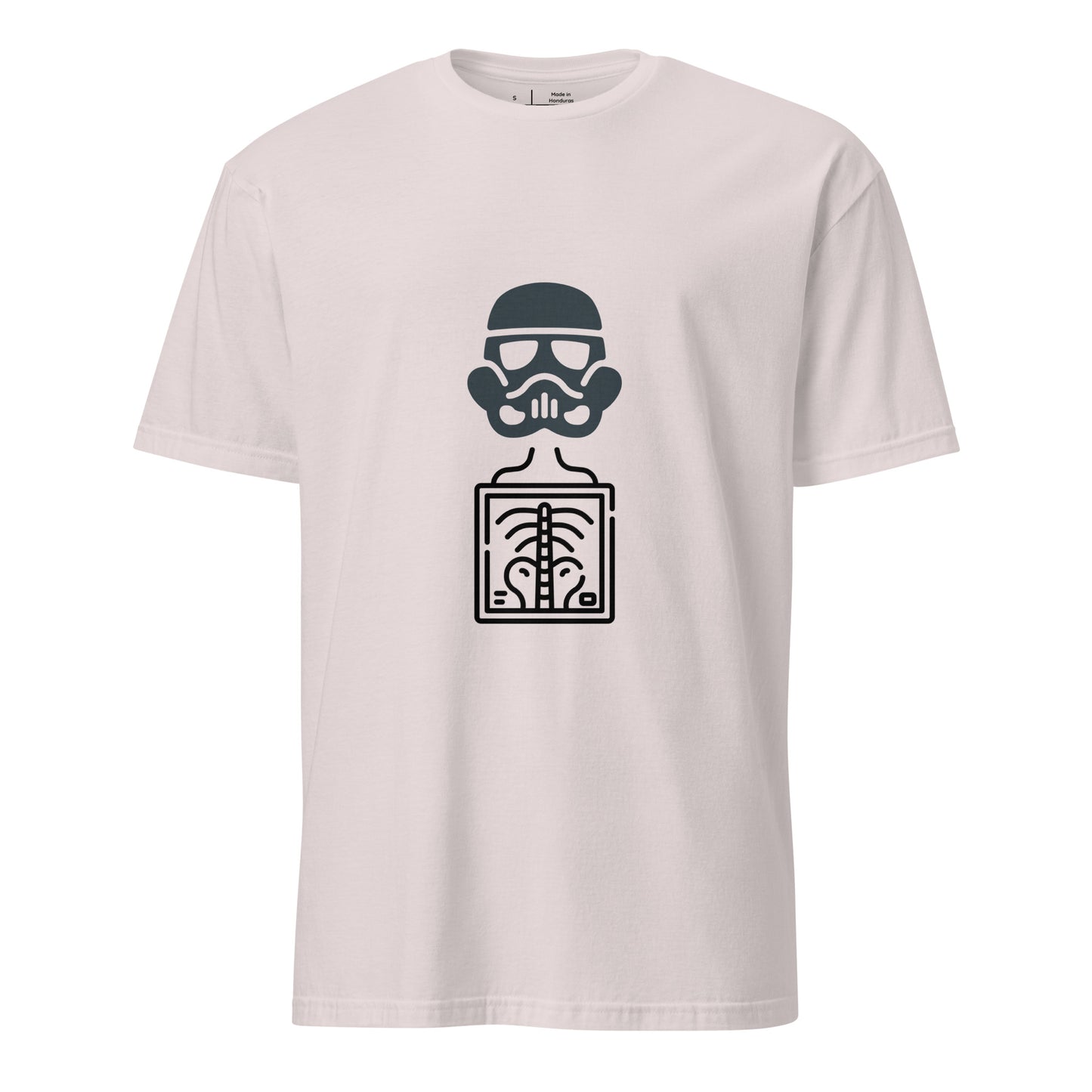 Trooper X - Behind The Armor - Short-Sleeve Unisex T-Shirt - Graphic Tee - Ice Grey - Front
