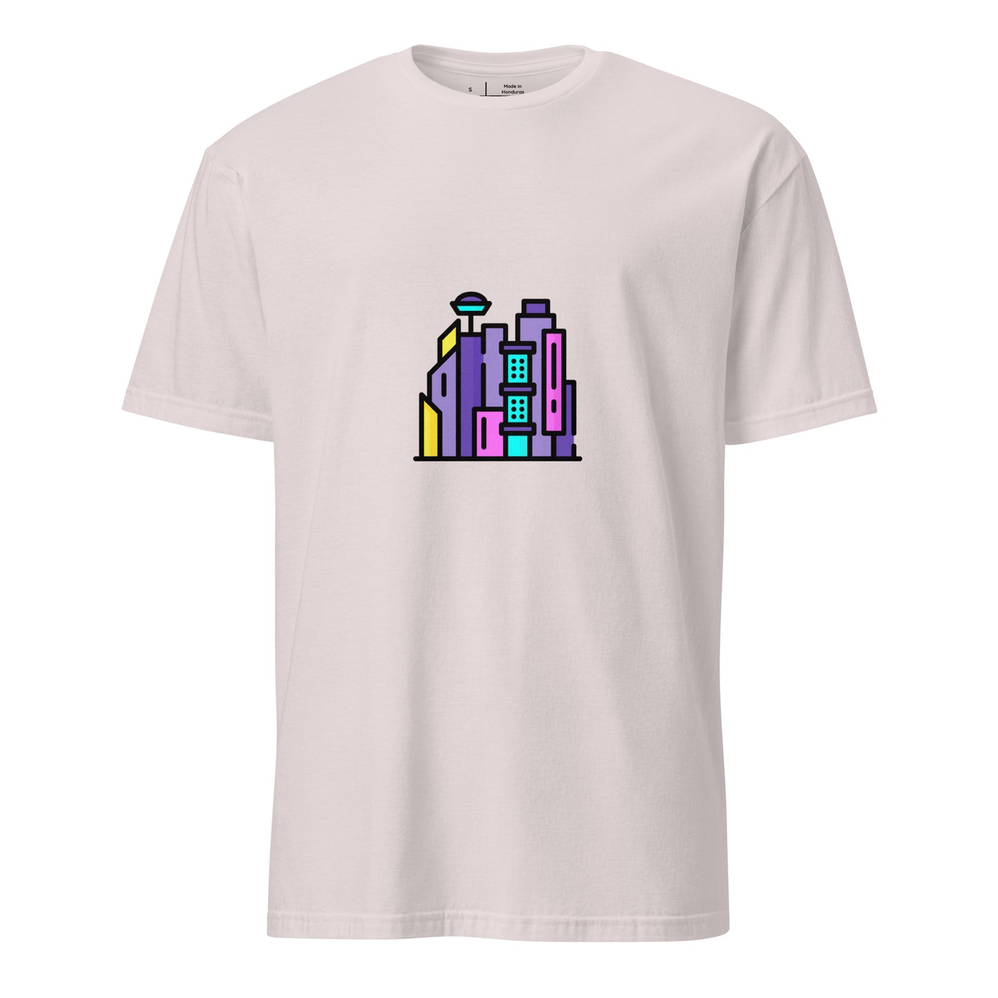 Cyber City - Neon City Dreams - Short-Sleeve Unisex T-Shirt - Graphic Tee - Ice Grey - Front