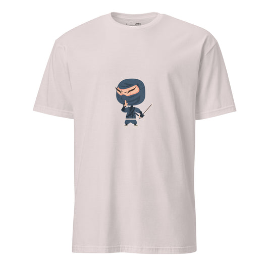 Ninja - Cartoon Ninja - Short-Sleeve Unisex T-Shirt - Graphic Tee - Ice Grey - Front