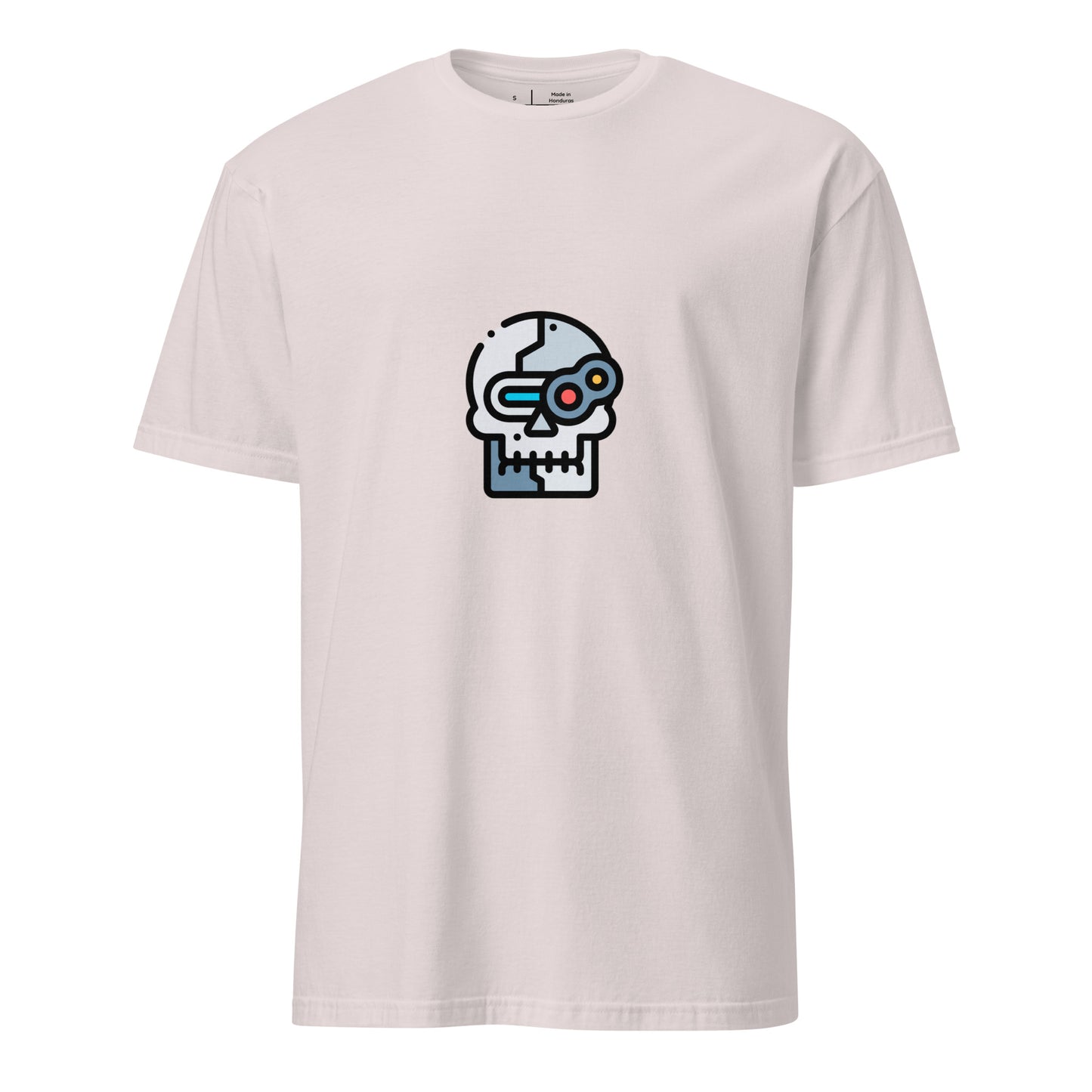 Cyber Robot - Futuristic Cyber Head - Short-Sleeve Unisex T-Shirt - Graphic Tee - Ice Grey - Front