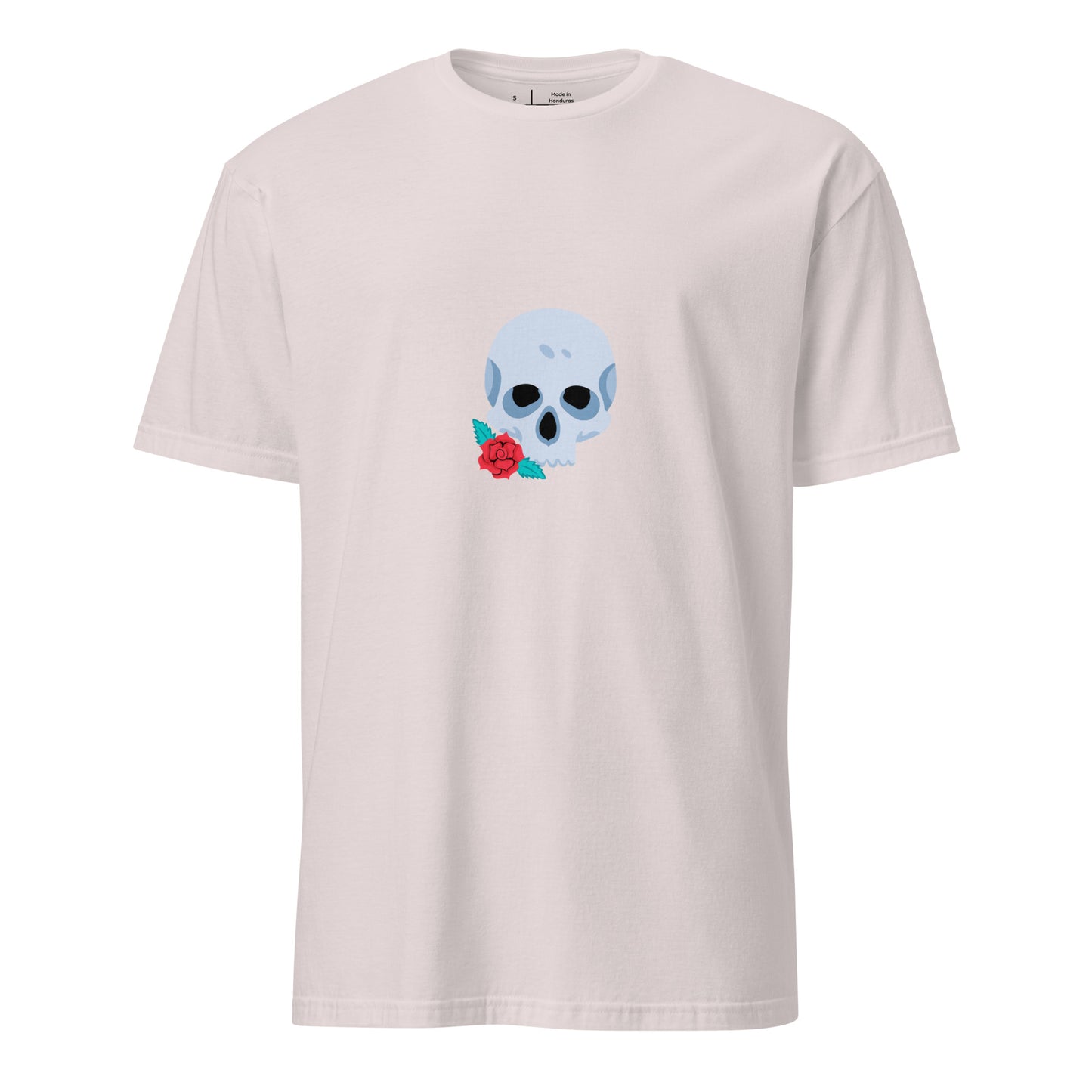 Skull & Flora - Dark Romance - Short-Sleeve Unisex T-Shirt - Graphic Tee - Ice Grey - Front