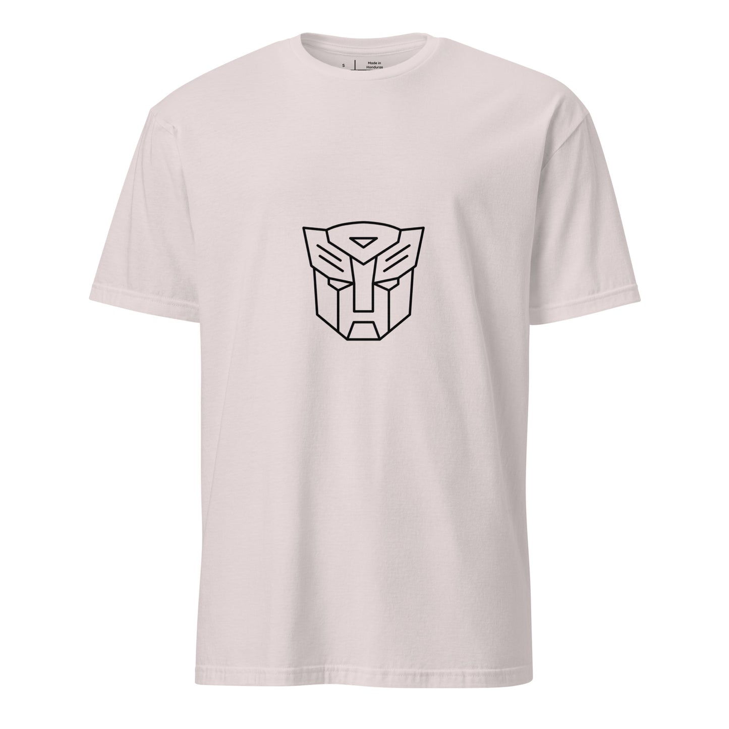 Tranzforma 2 - Minimalist Heroic Mech Icon - Short-Sleeve Unisex T-Shirt - Graphic Tee - Ice Grey - Front 