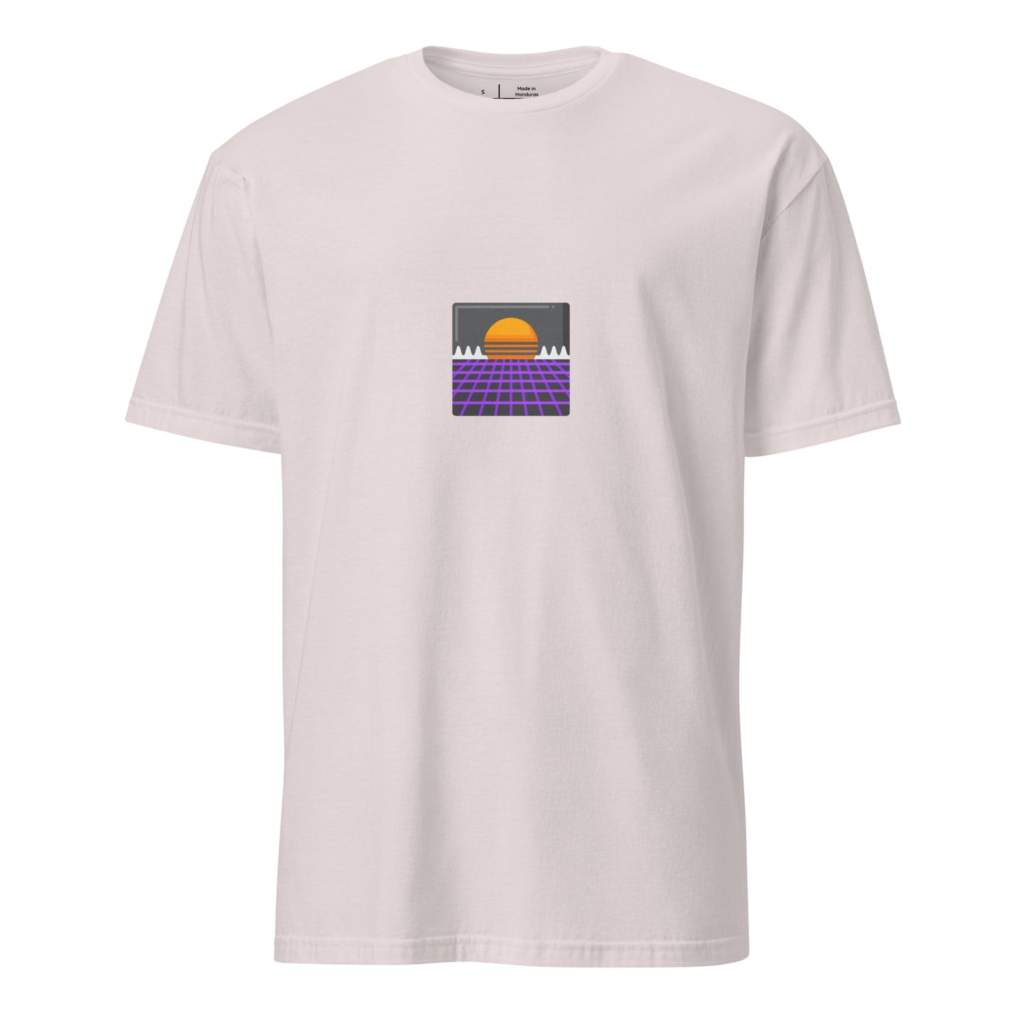 Retro Wave City - 80s Nostalgia - Short-Sleeve Unisex T-Shirt - Graphic Tee - Ice Grey - Front