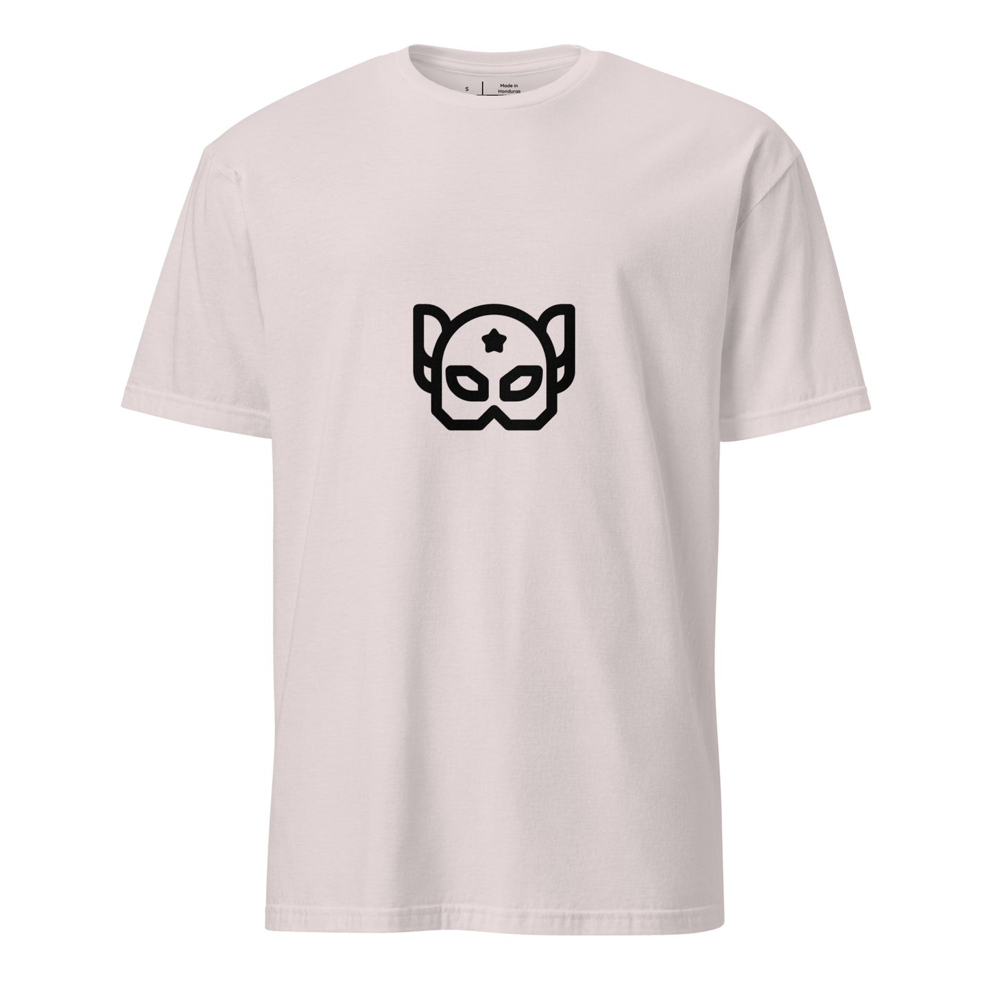“Galactic Guardian” – Hero Mask - Short-Sleeve Unisex T-Shirt - Graphic Tee - Ice Grey - Front