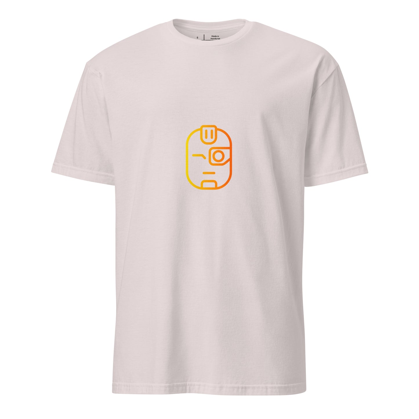 Cyber Robot - Futuristic Face - Short-Sleeve Unisex T-Shirt - Graphic Tee - Ice Grey - Front