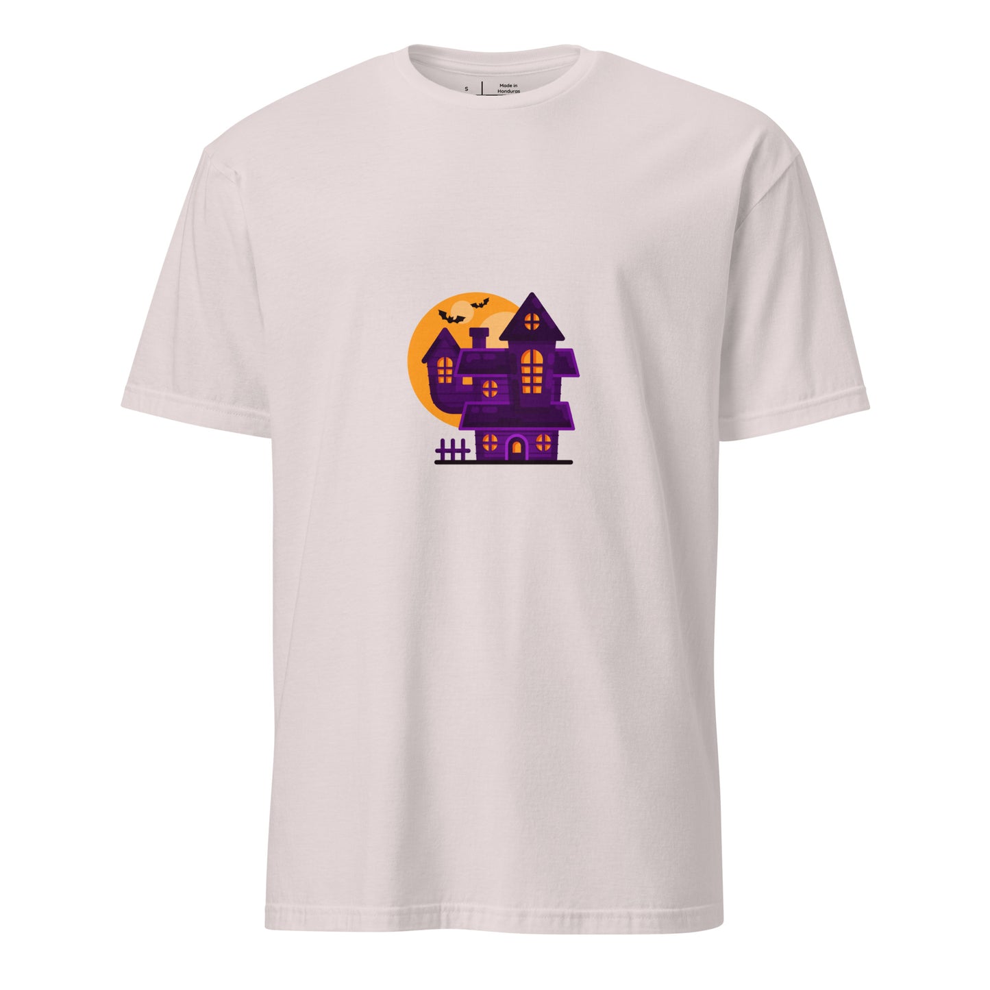 Haunted House - Moonlit Mischief - Short-Sleeve Unisex T-Shirt - Graphic Tee - Ice Grey - Front 