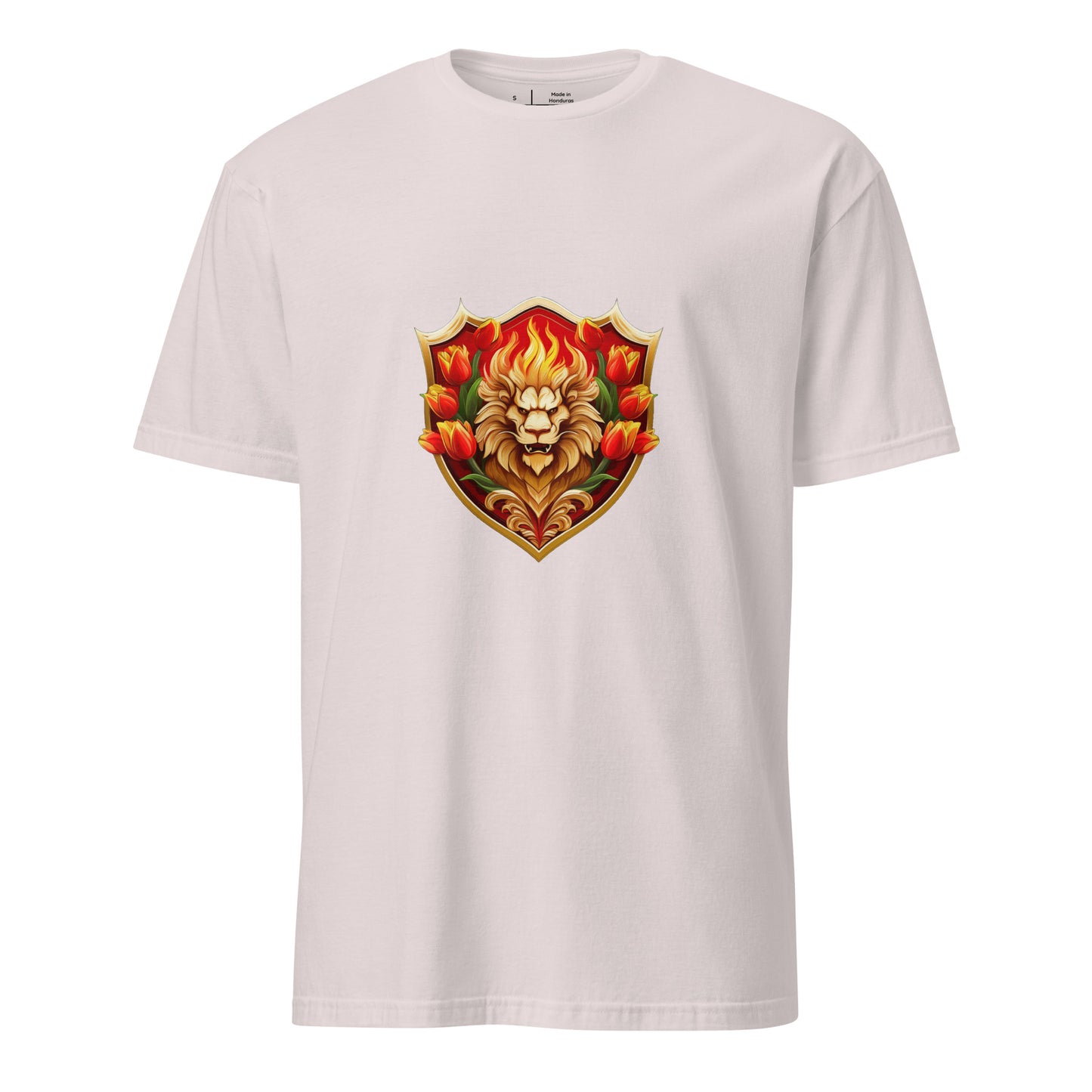 Lion Heart - Courage In Bloom - Short-Sleeve Unisex T-Shirt - Graphic Tee - Ice Grey - Front
