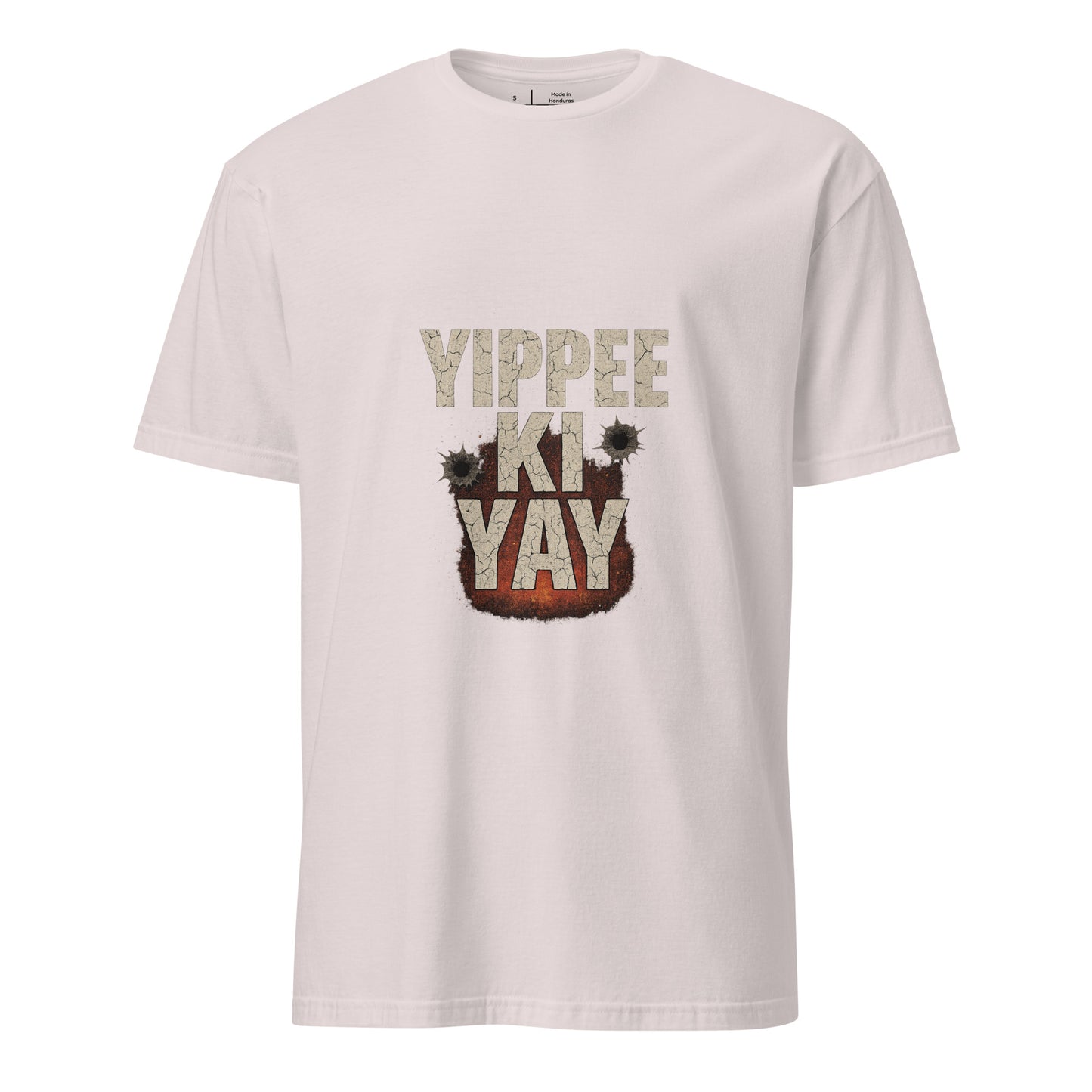 Yippee Ki Yay - 80's Nostalgia - Short-Sleeve Unisex T-Shirt - Graphic Tee - Ice Grey - Front