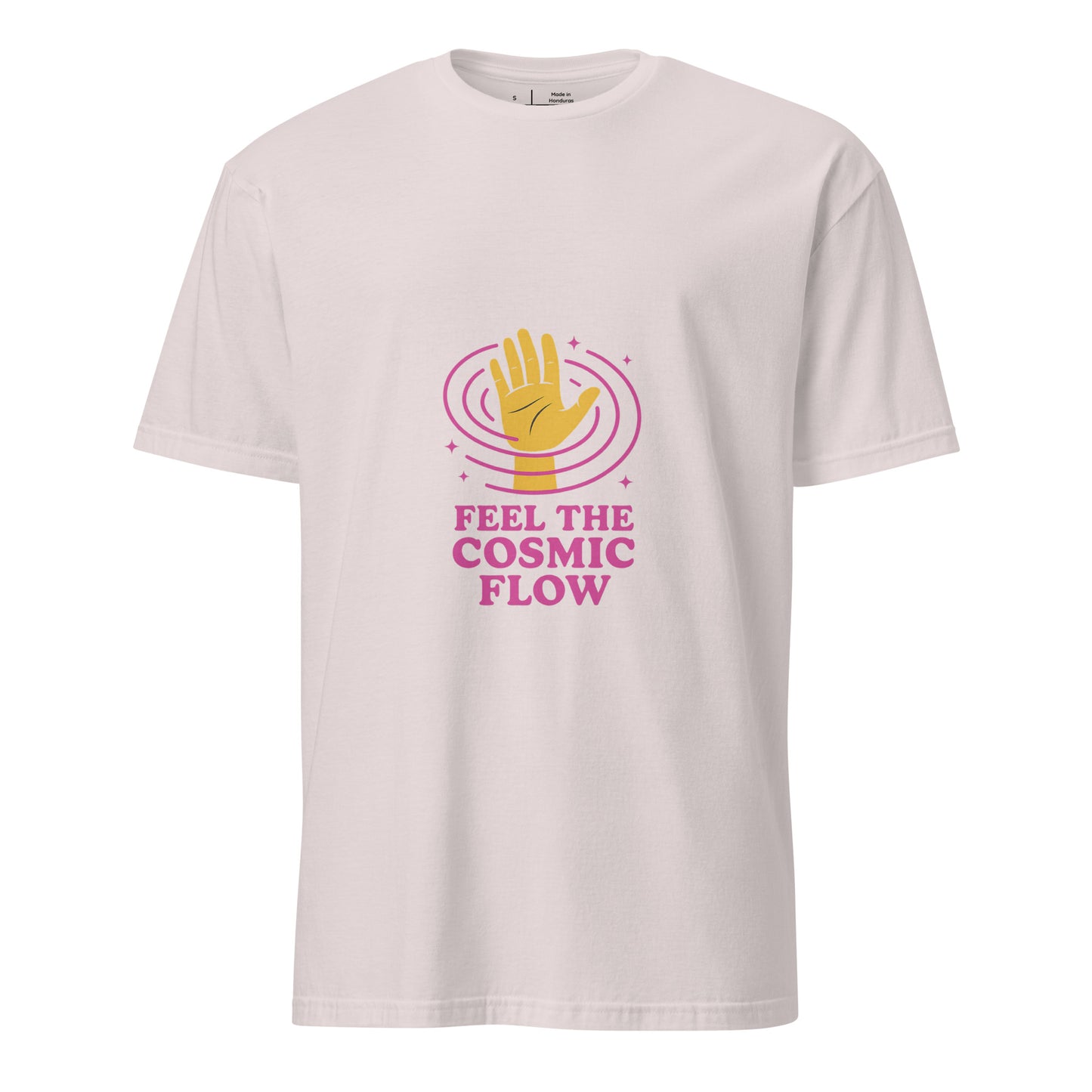 "Feel The Cosmic Flow" - Film Parody - Short-Sleeve Unisex T-Shirt - Graphic Tee - Ice Grey - Front