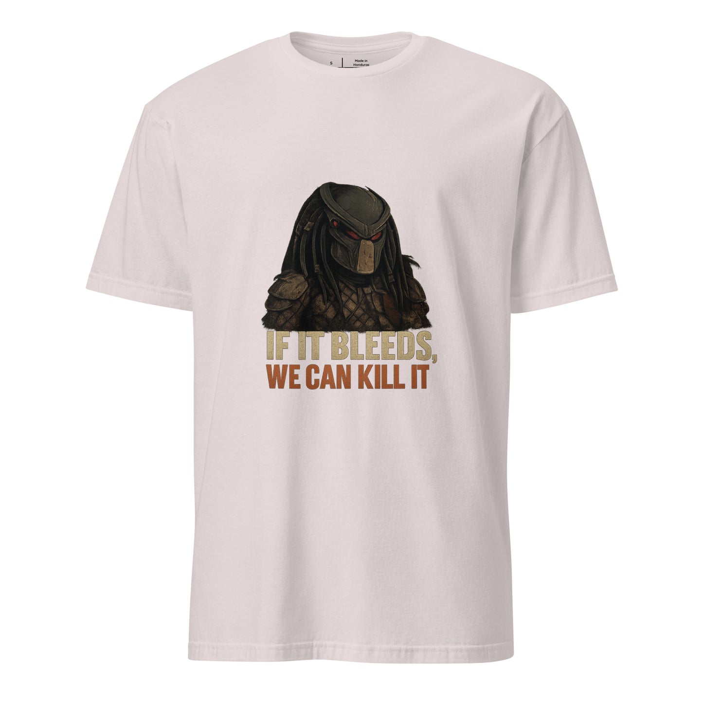 If It Bleeds, We Can Kill It – Predator-Inspired - Short-Sleeve Unisex T-Shirt - Graphic Tee - Ice Grey - Front