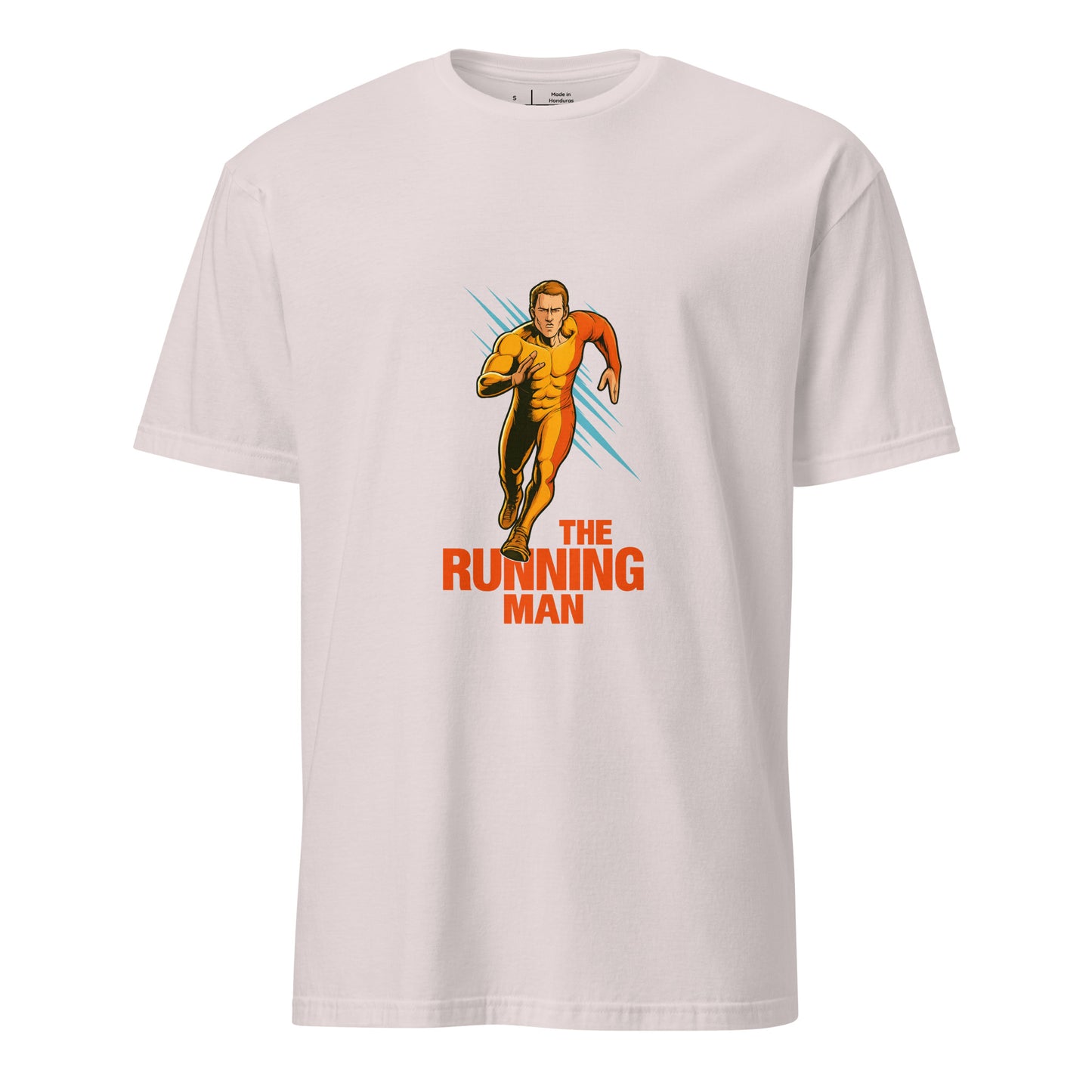 The Running Man – Retro Sci-Fi - Short-Sleeve Unisex T-Shirt - Graphic Tee - Ice Grey - Front