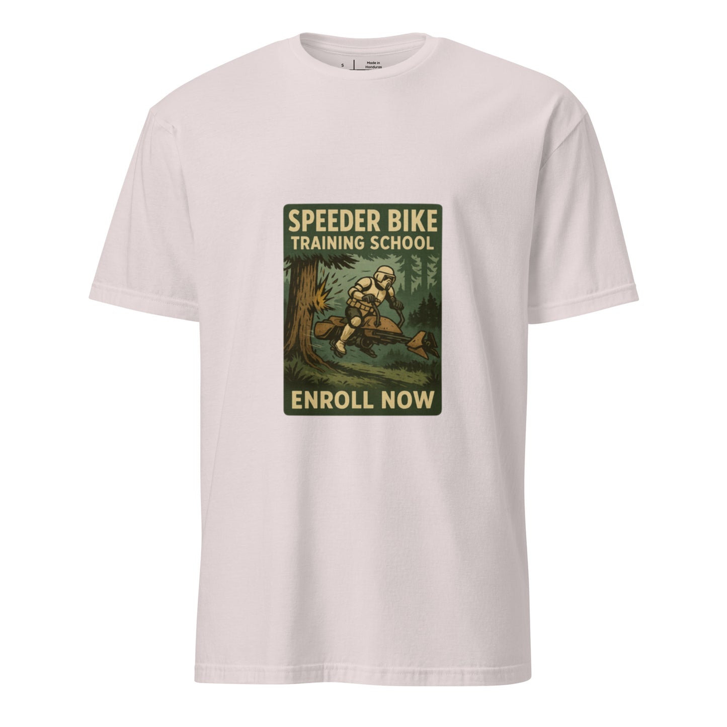 Speeder Training School – Ride Like A Pro - Short-Sleeve Unisex T-Shirt - Graphic Tee - Ice Grey - Front